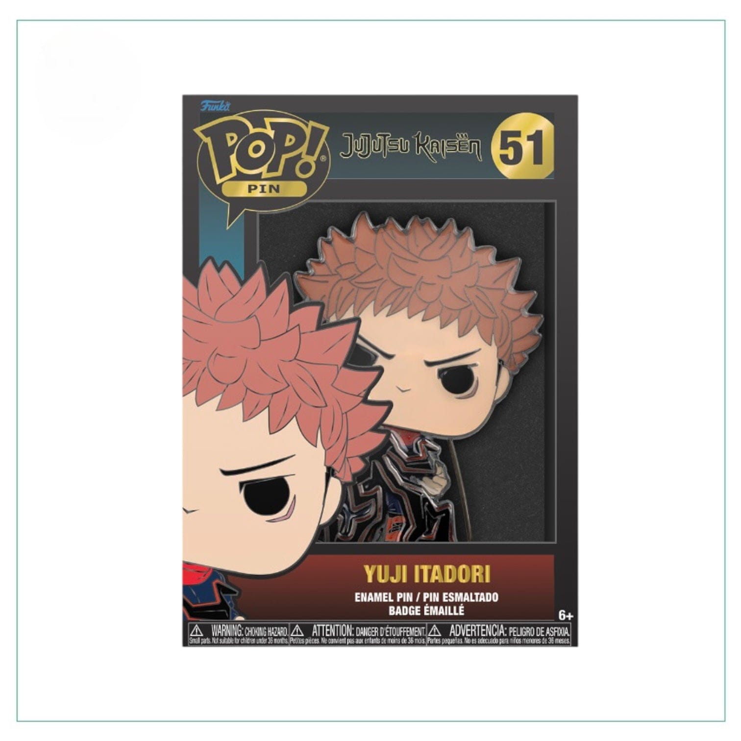 Funko Yuji Itadori #51 Funko Enamel Pop! Pin - Jujutsu Kaisen - Chance of Chase