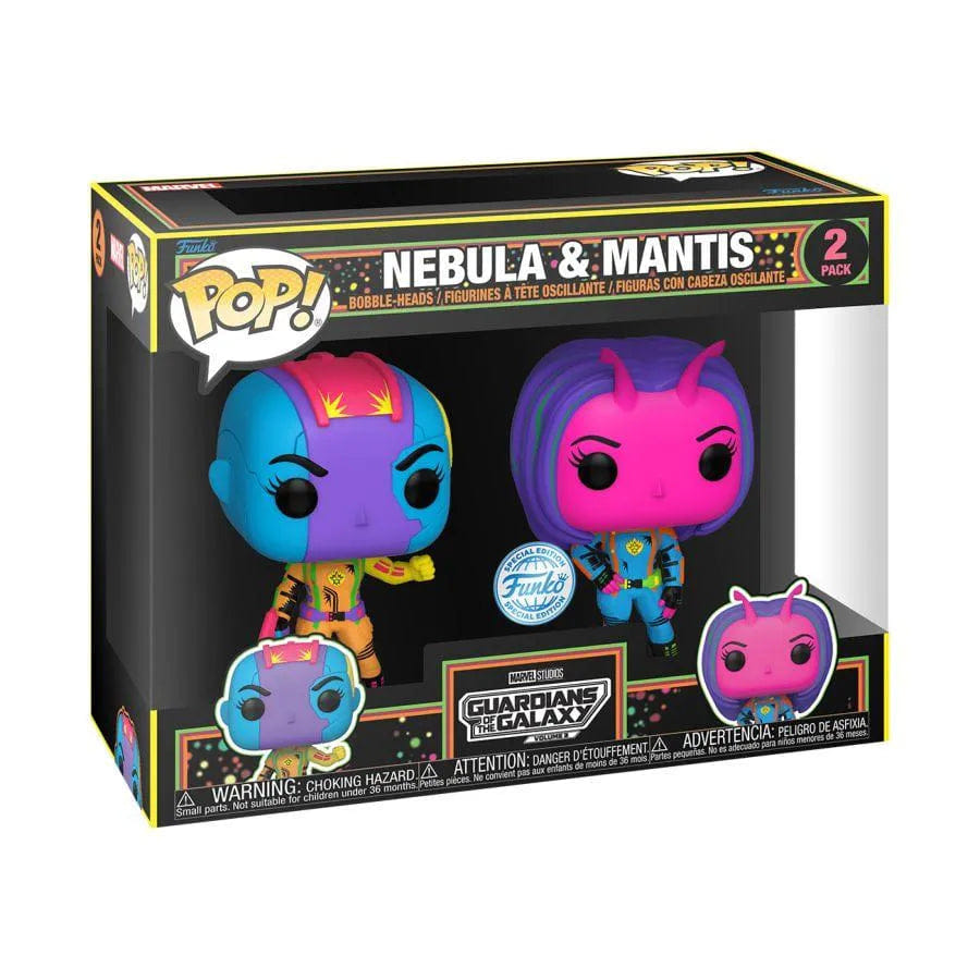 Funko Guardians of the Galaxy: Vol 3 - Nebula & Mantis US Exclusive Blacklight Pop! 2 - Pack [RS]