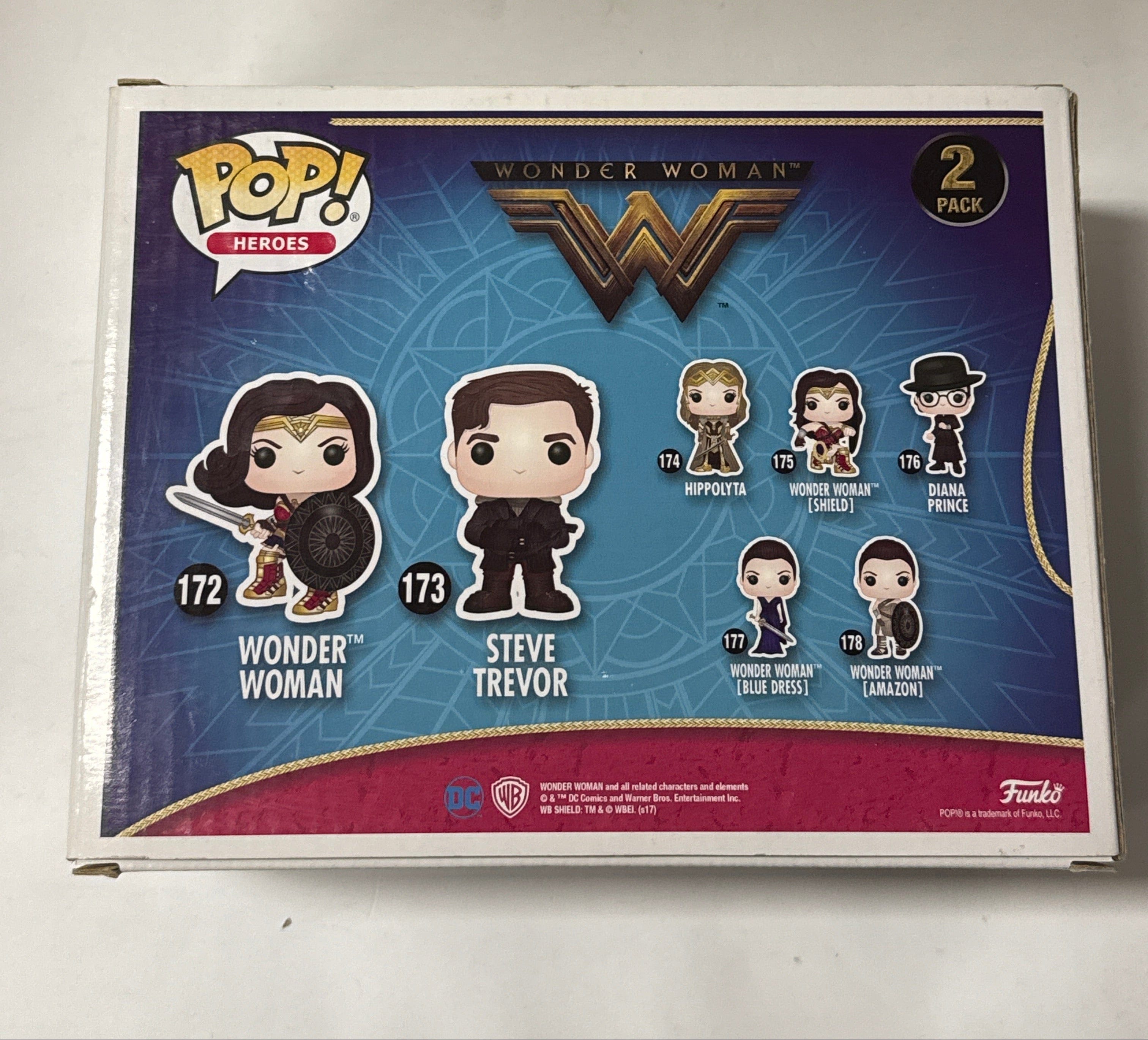 Funko Wonder Woman - Wonder Woman & Steve Trevor US Exclusive 2 - pack Pop! Vinyl