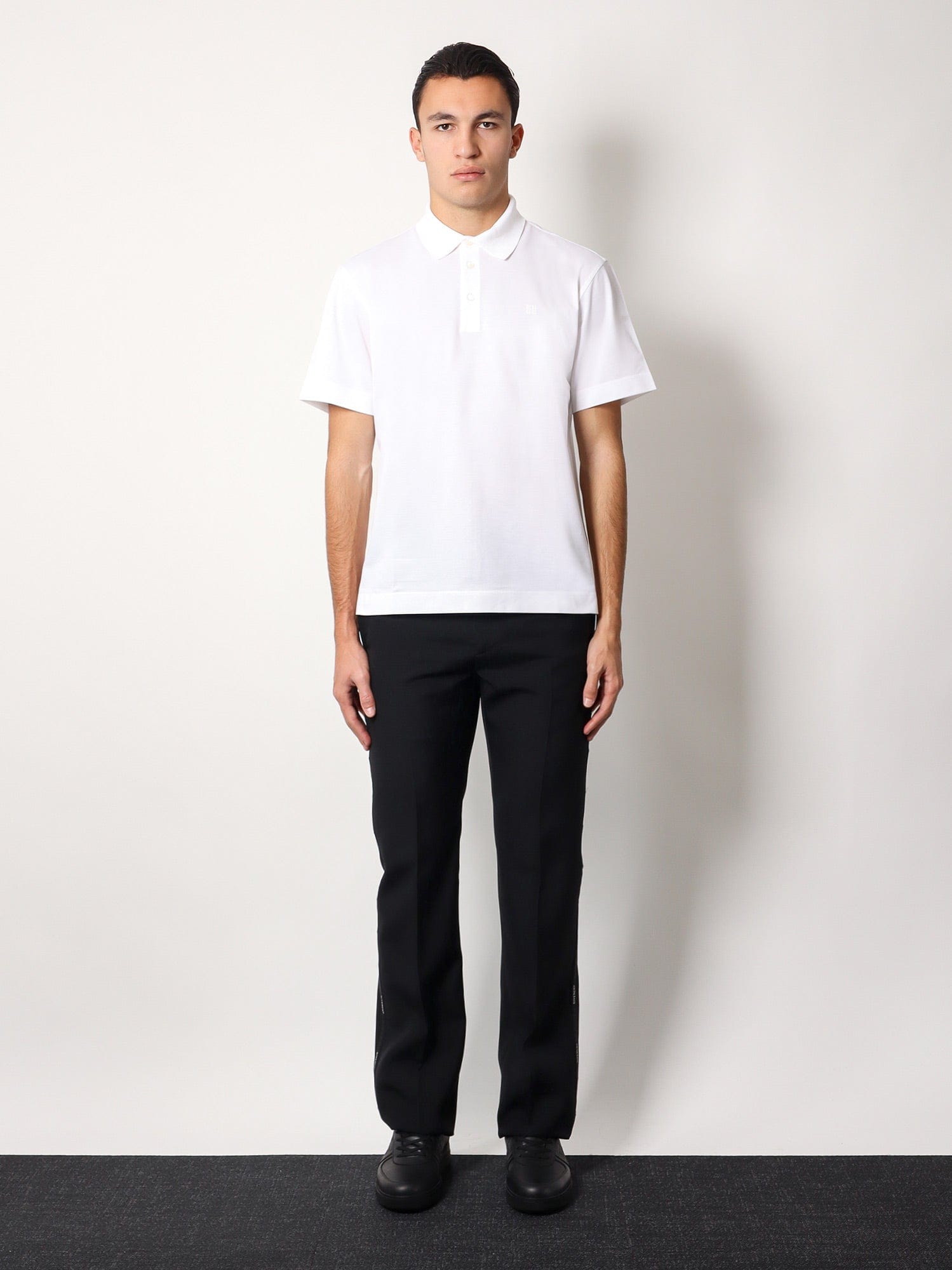 Givenchy Piqué cotton polo shirt with 4 g embroidery