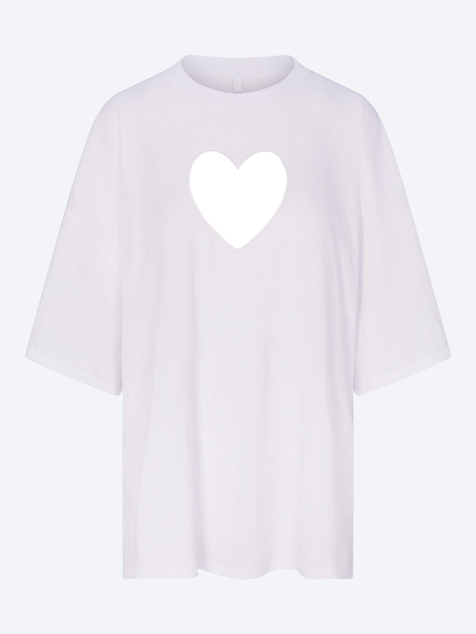 SKIMS Worn in jersey oversized heart t - shirt
