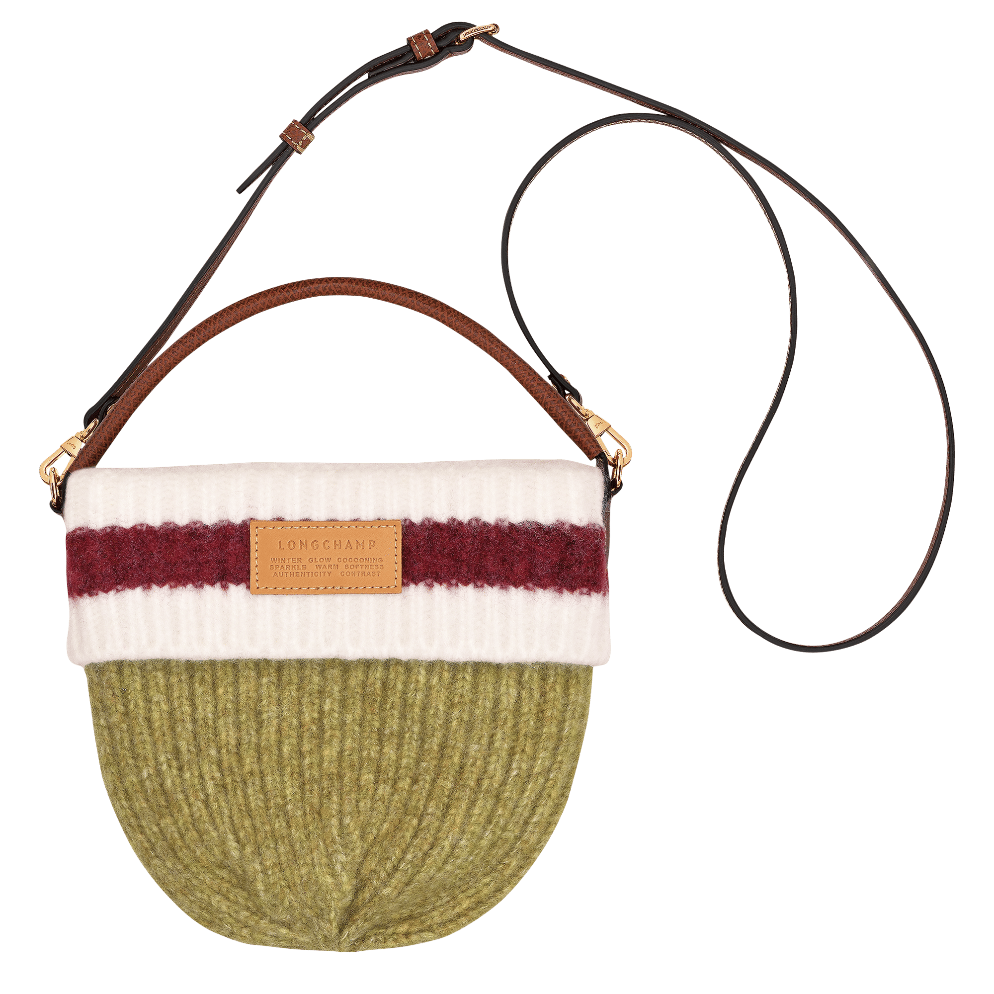 Long Champ Longchamp Le Pliage Collection Crossbody bag Pistachio/Burgundy
