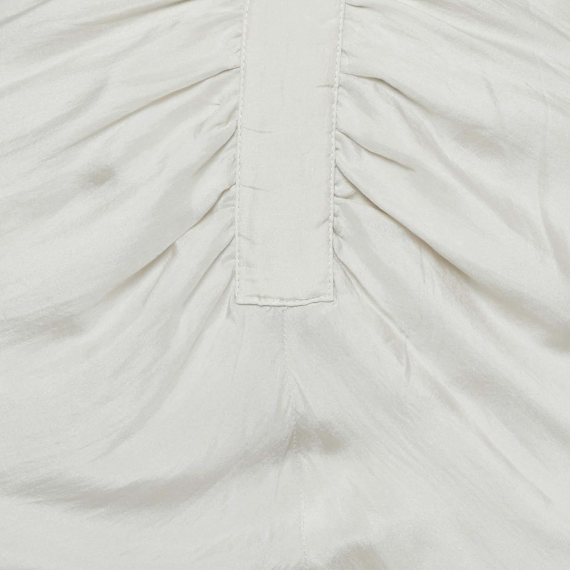 Emporio Armani Grey Silk Asymmetric Skirt