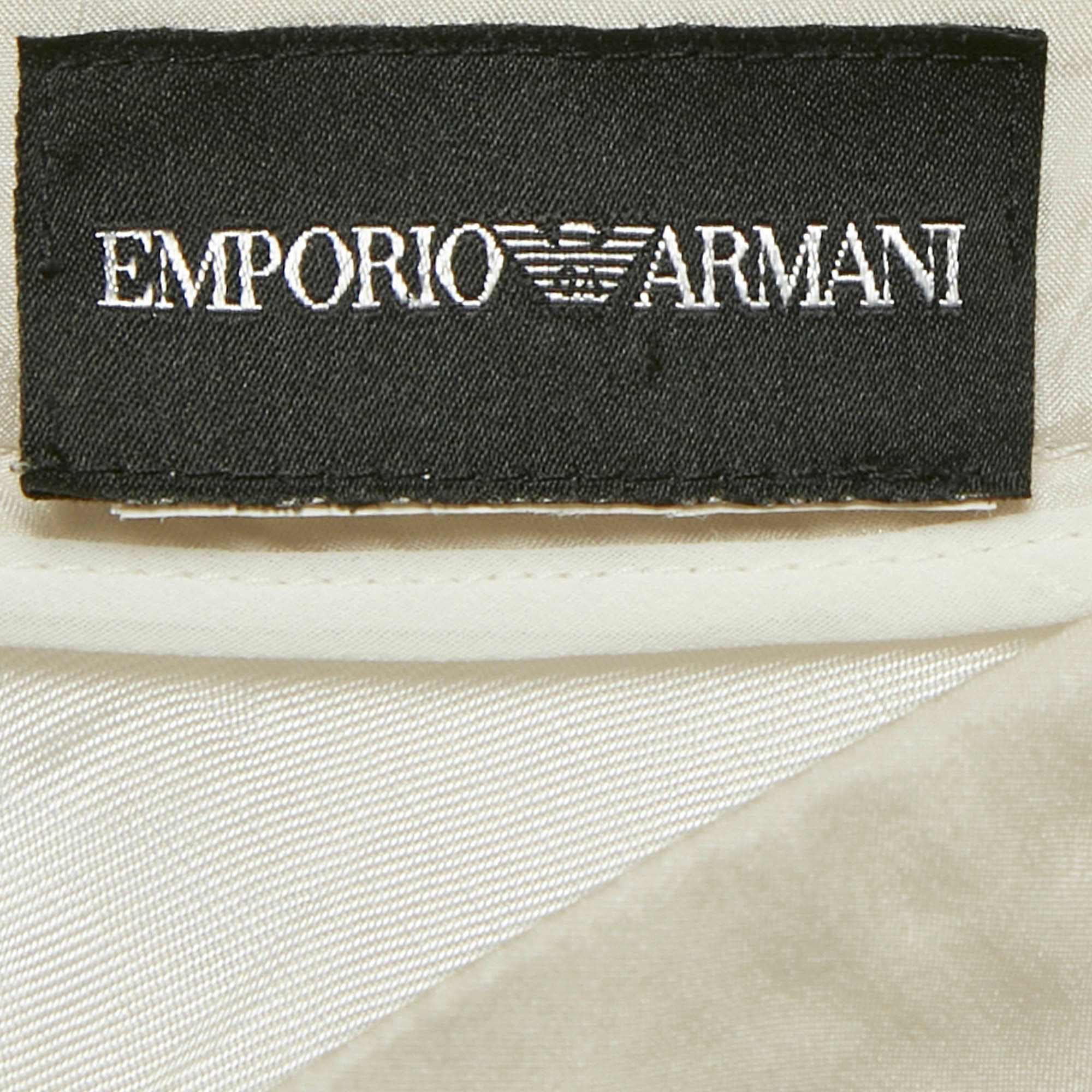 Emporio Armani Grey Silk Asymmetric Skirt