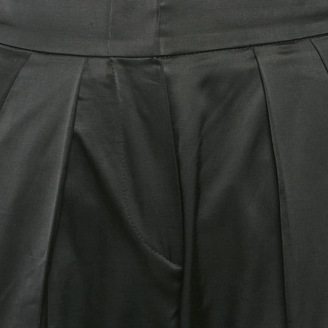 Emporio Armani Black Satin Pleated Trousers