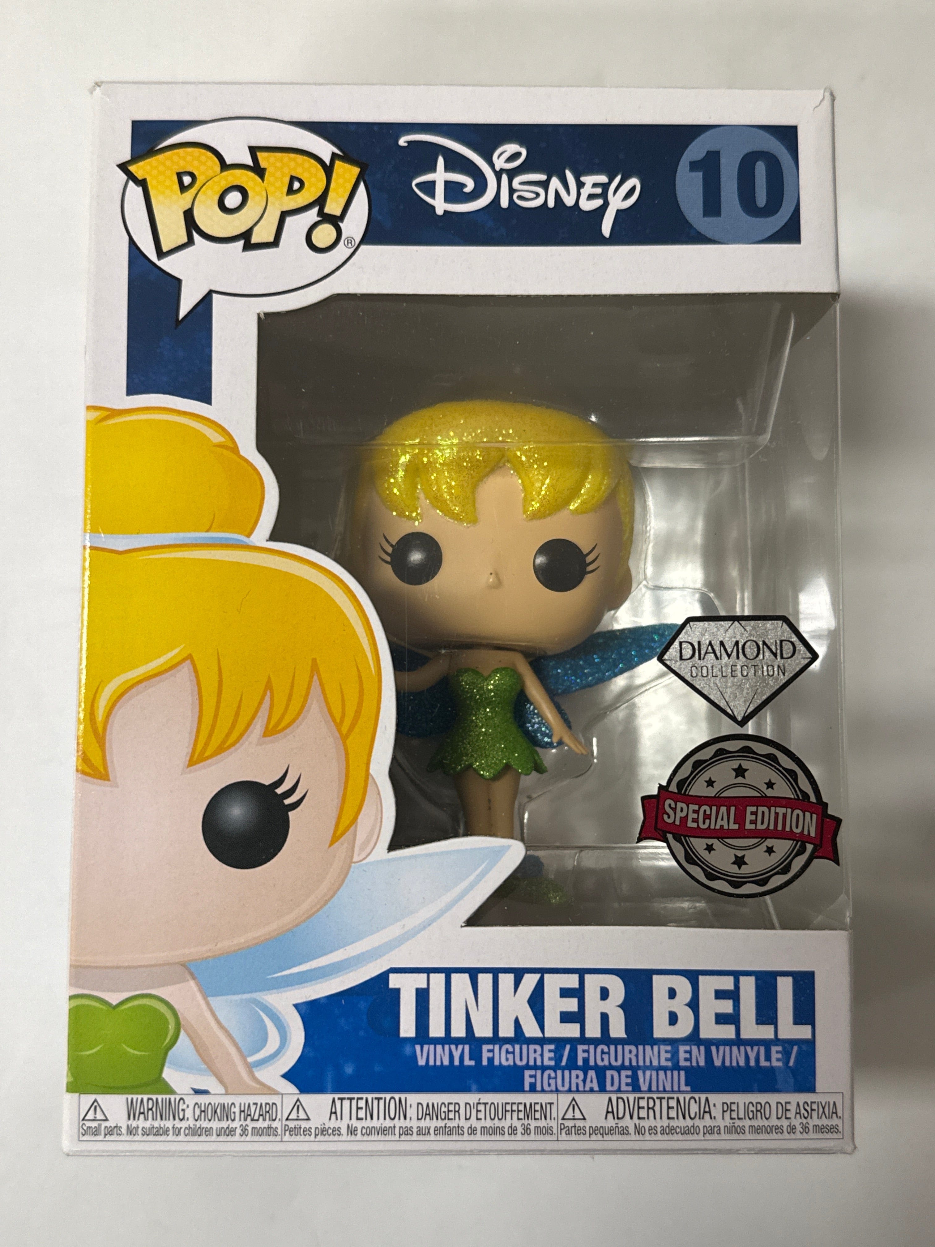 Funko Peter Pan (1953) - Tinker Bell Diamond Glitter Exclusive Pop! Vinyl #10