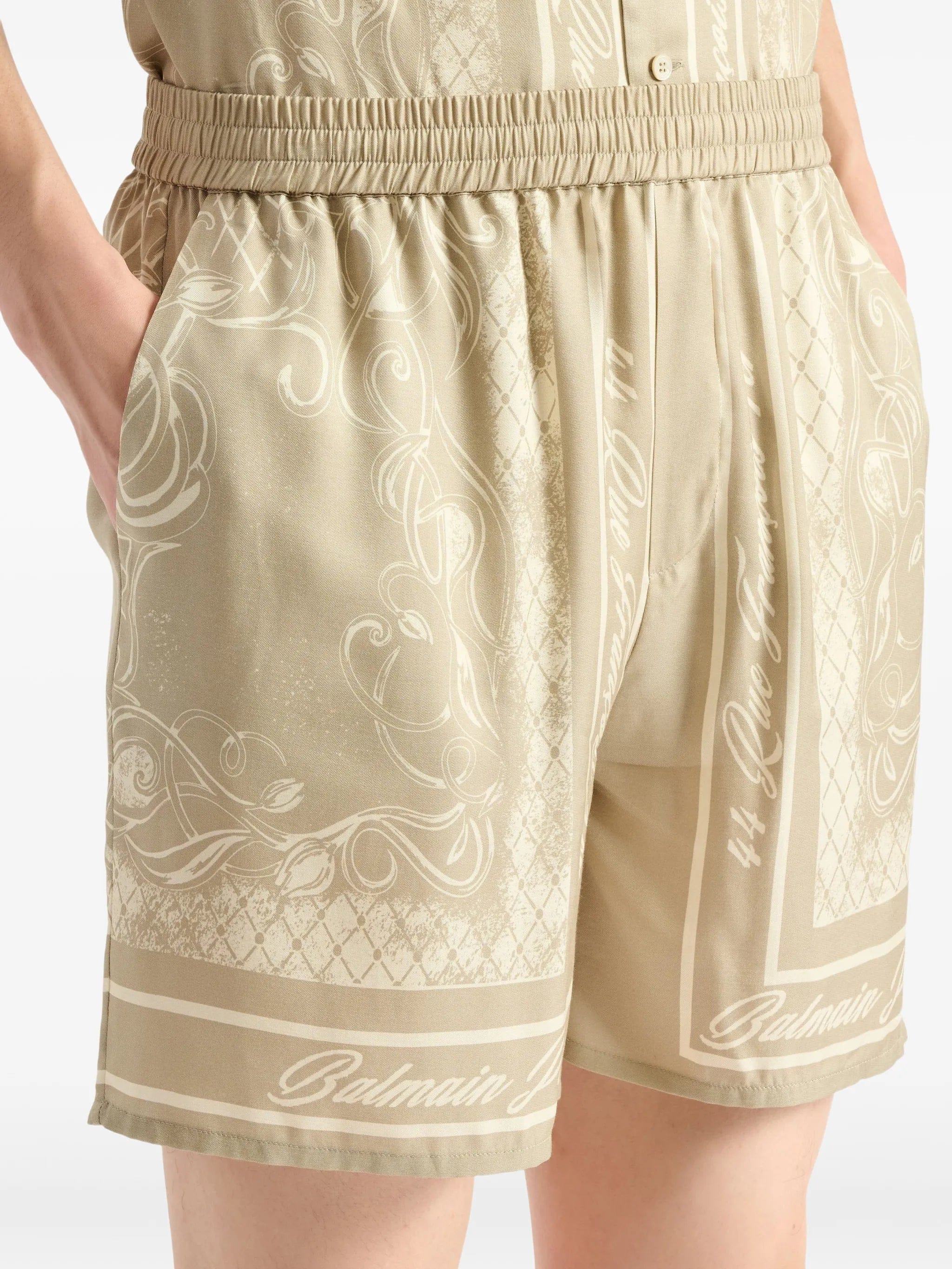 Balmain printed Foulard pyjama shorts