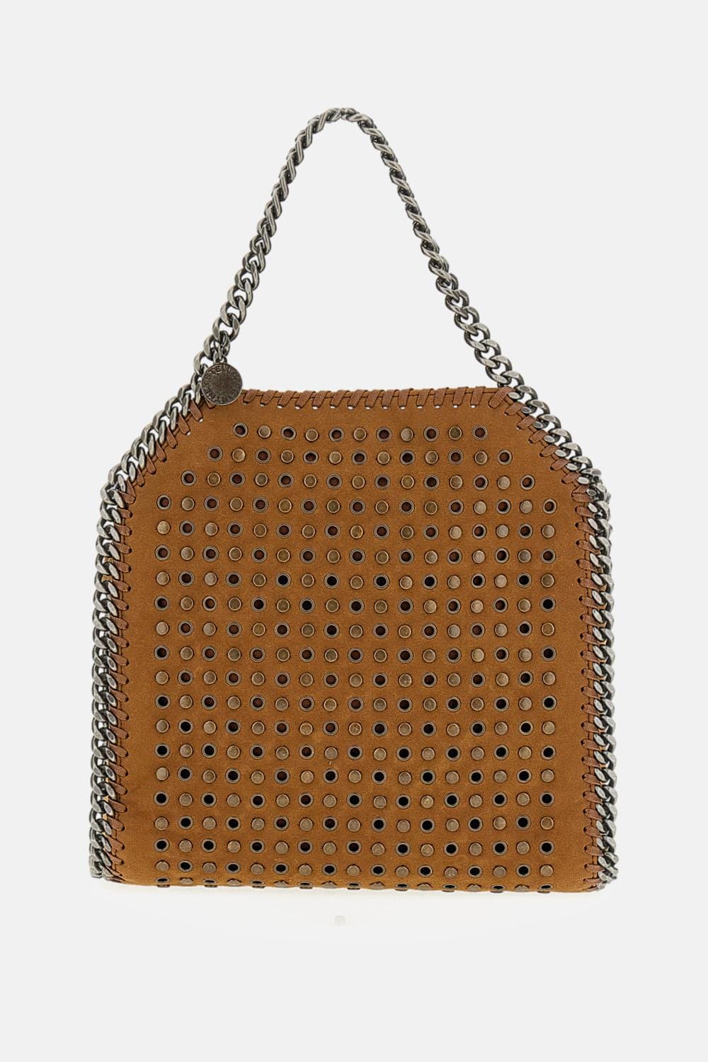 Stella Mccartney BORSA MINI FALABELLA IN ALTER SUEDE CON BORCHIE