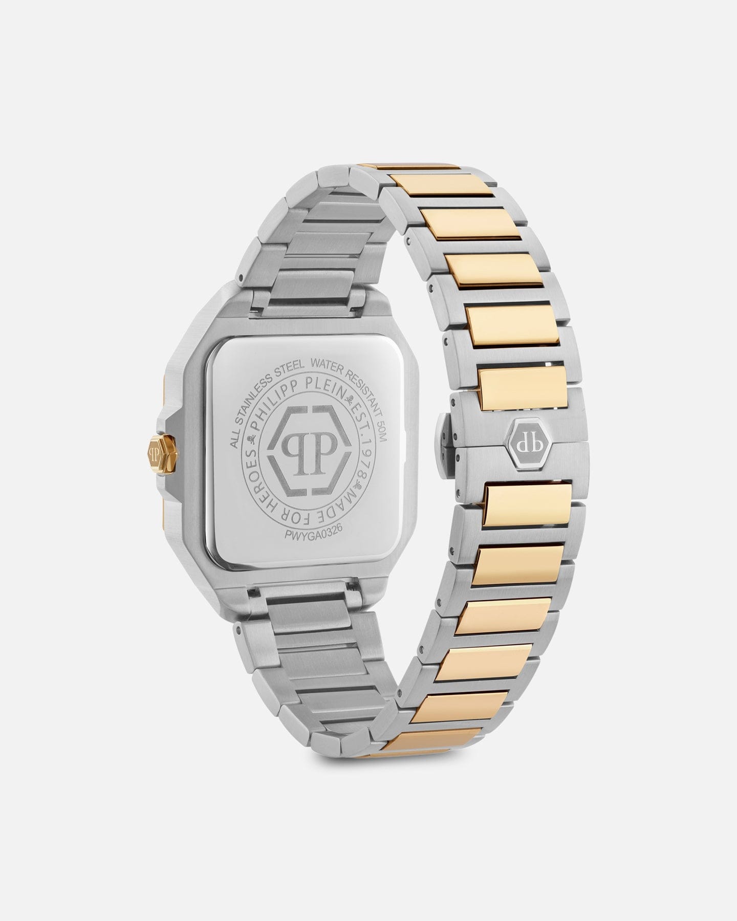 Philipp PLEIN Edge 42 mm Two - Tone Bracelet Watch Silver/Gold