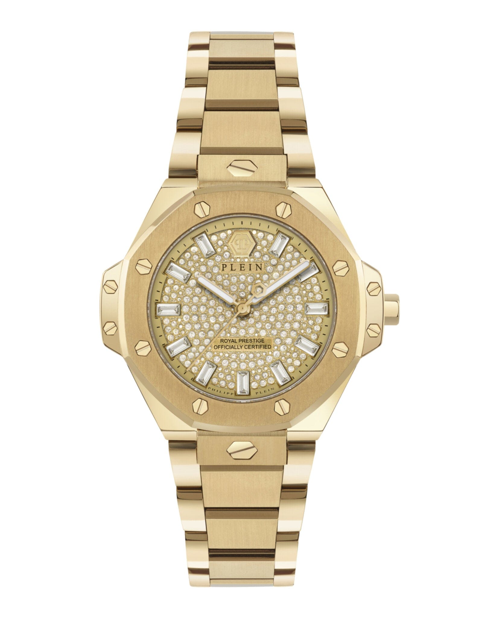 Philipp Plein Womens Gold 33 mm Bracelet Fashion Watch
