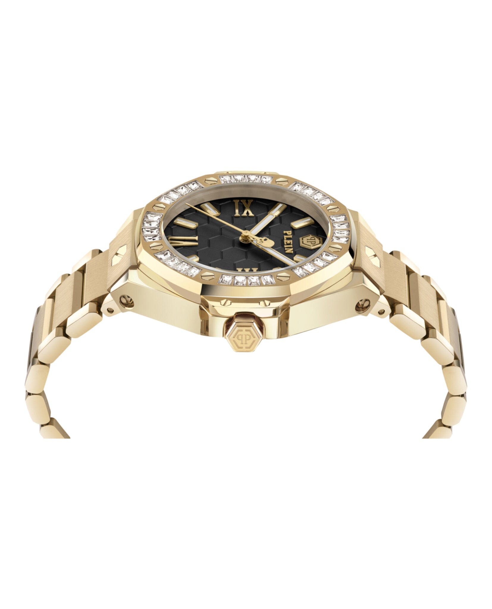 Philipp Plein Womens Gold 39 mm Bracelet Fashion Watch