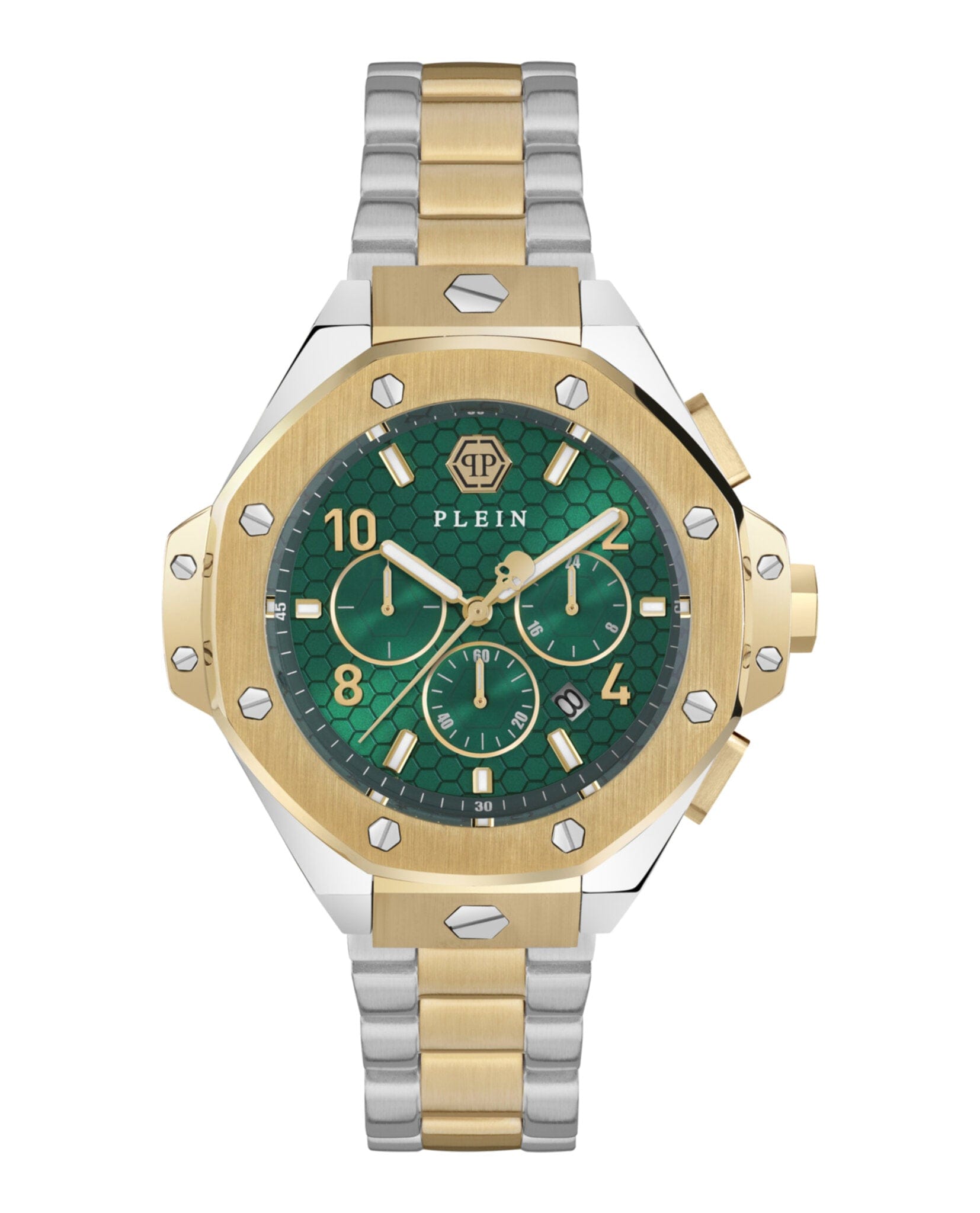 Philipp Plein Mens Two Tone 46 mm Bracelet Fashion Watch