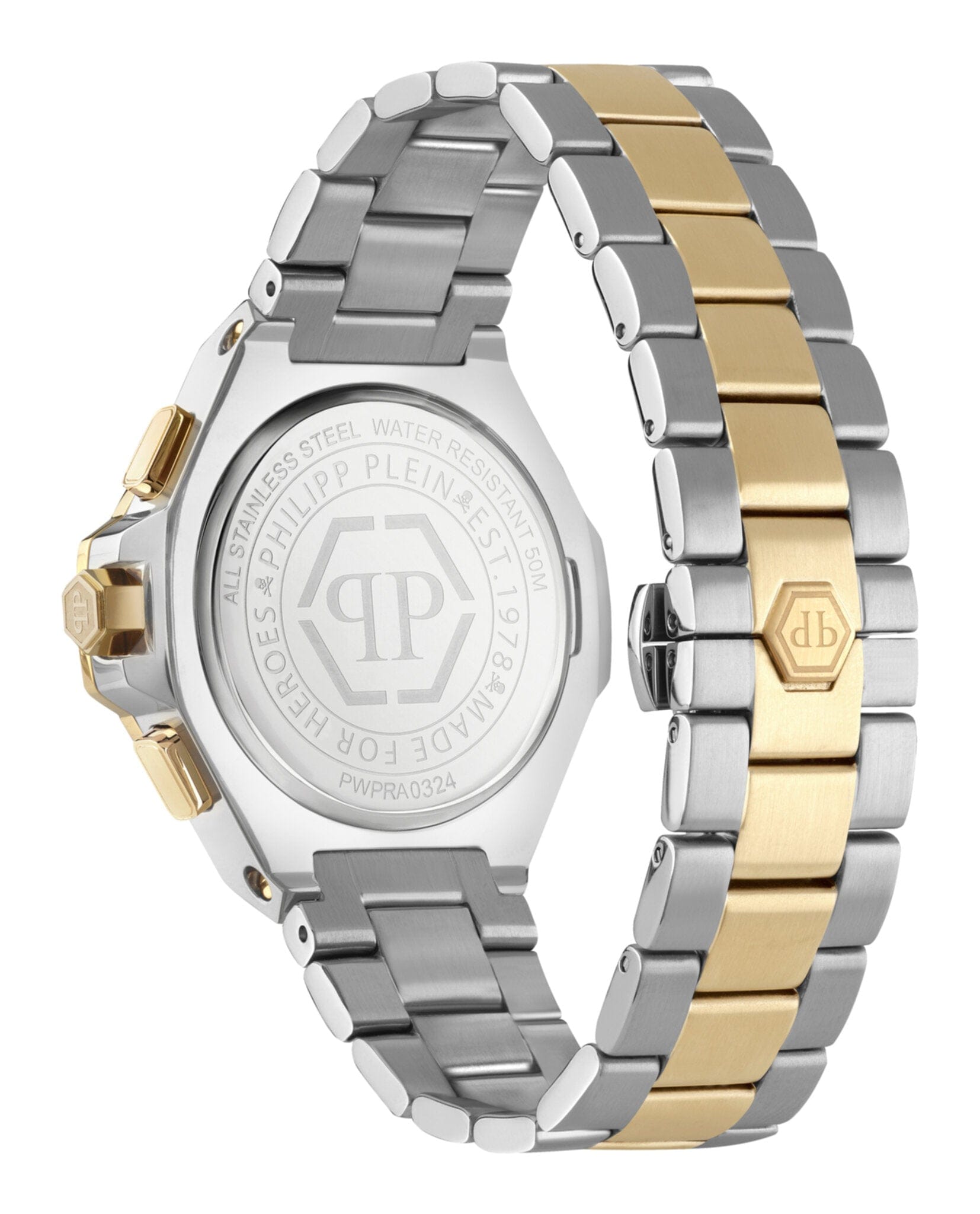 Philipp Plein Mens Two Tone 46 mm Bracelet Fashion Watch