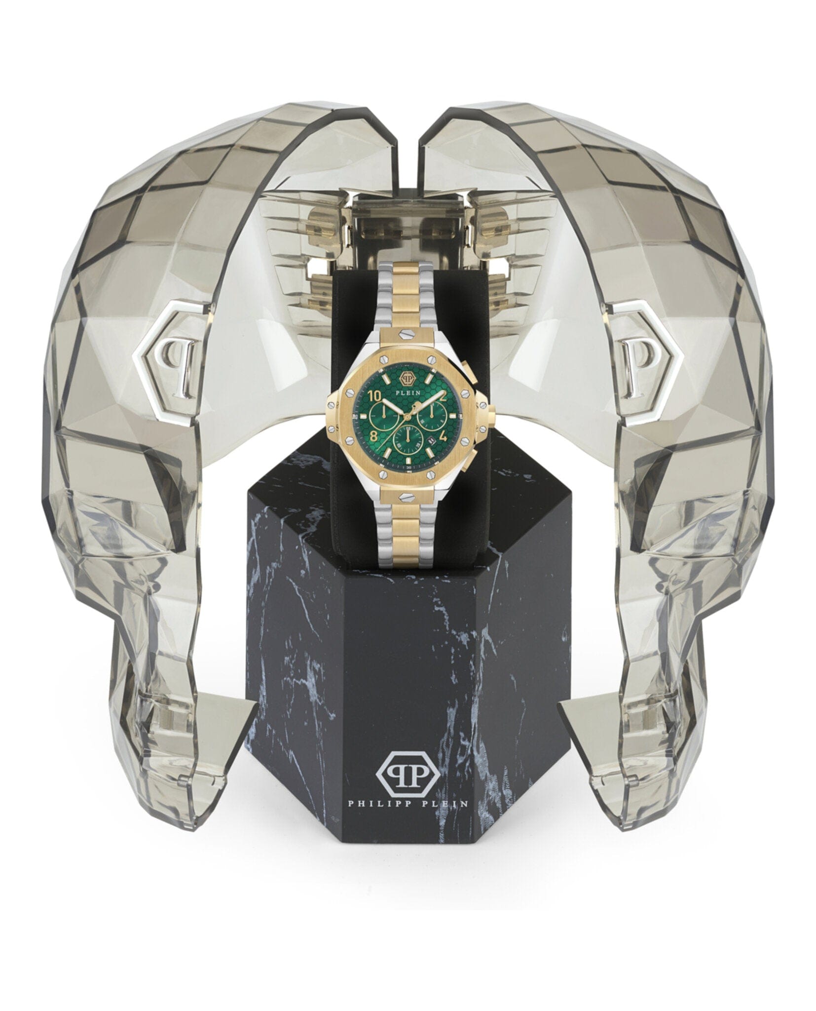 Philipp Plein Mens Two Tone 46 mm Bracelet Fashion Watch