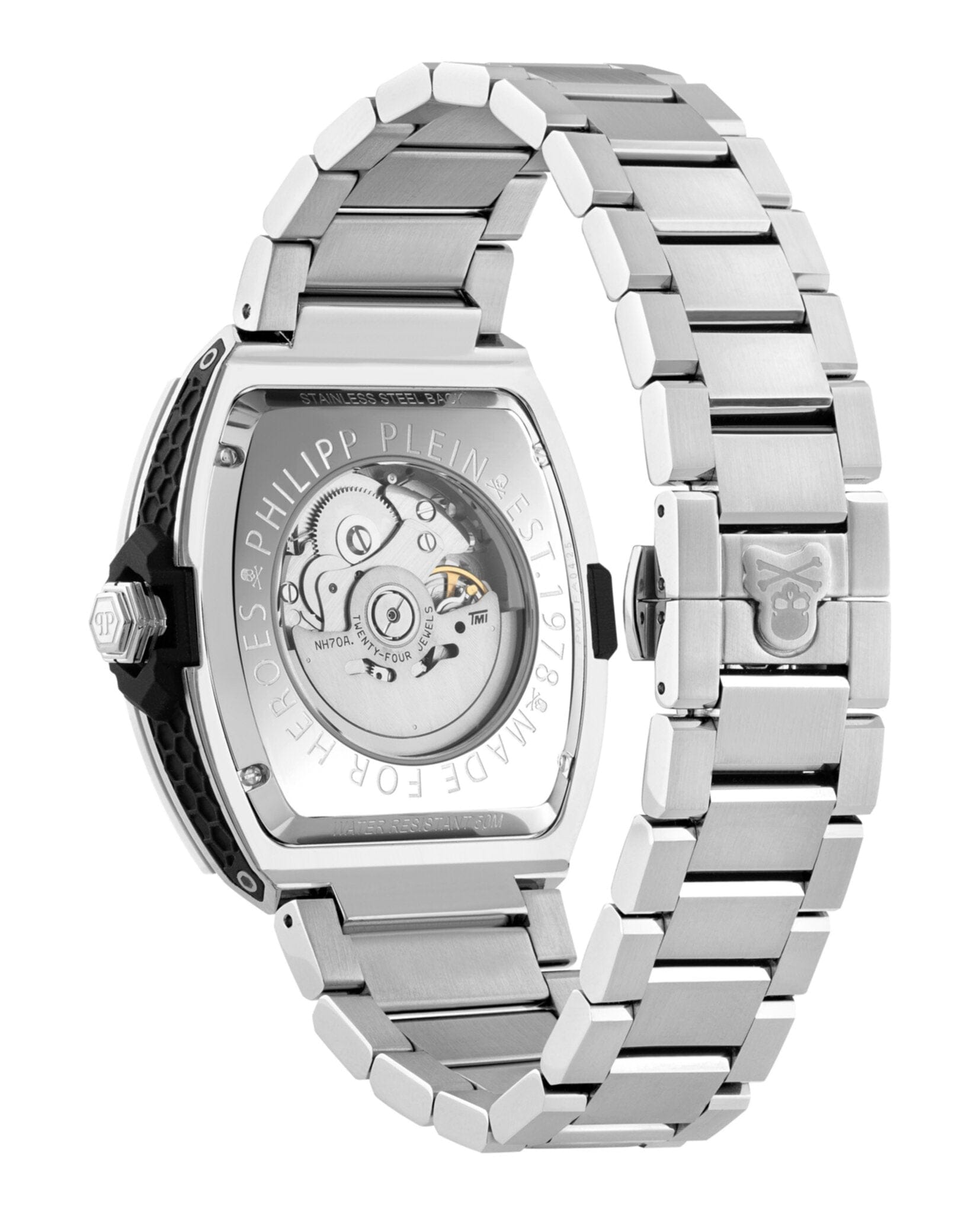 Philipp Plein Mens Stainless Steel 44 mm Bracelet Fashion Watch