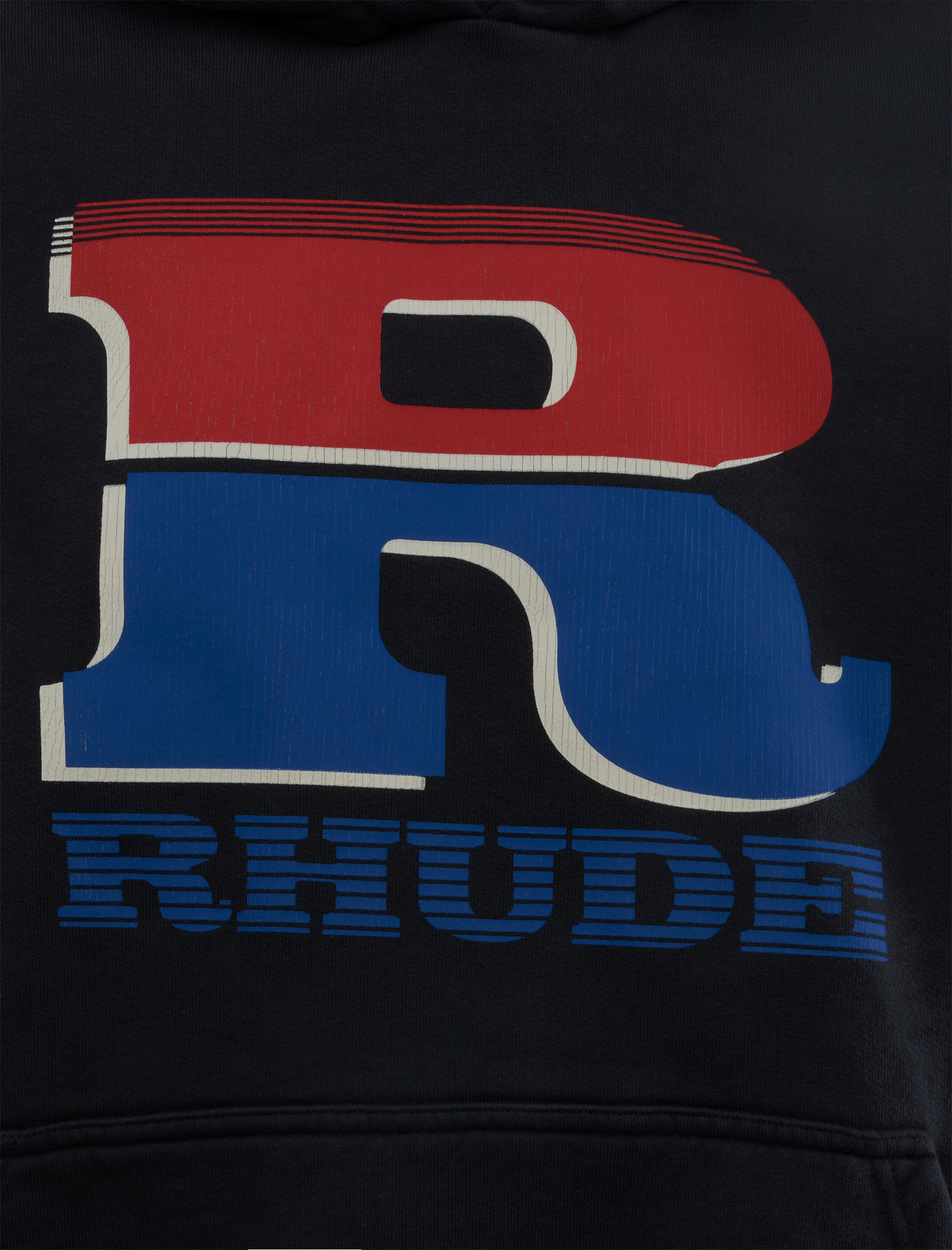RHUDE SPLIT PETROL LOGO HOODIE