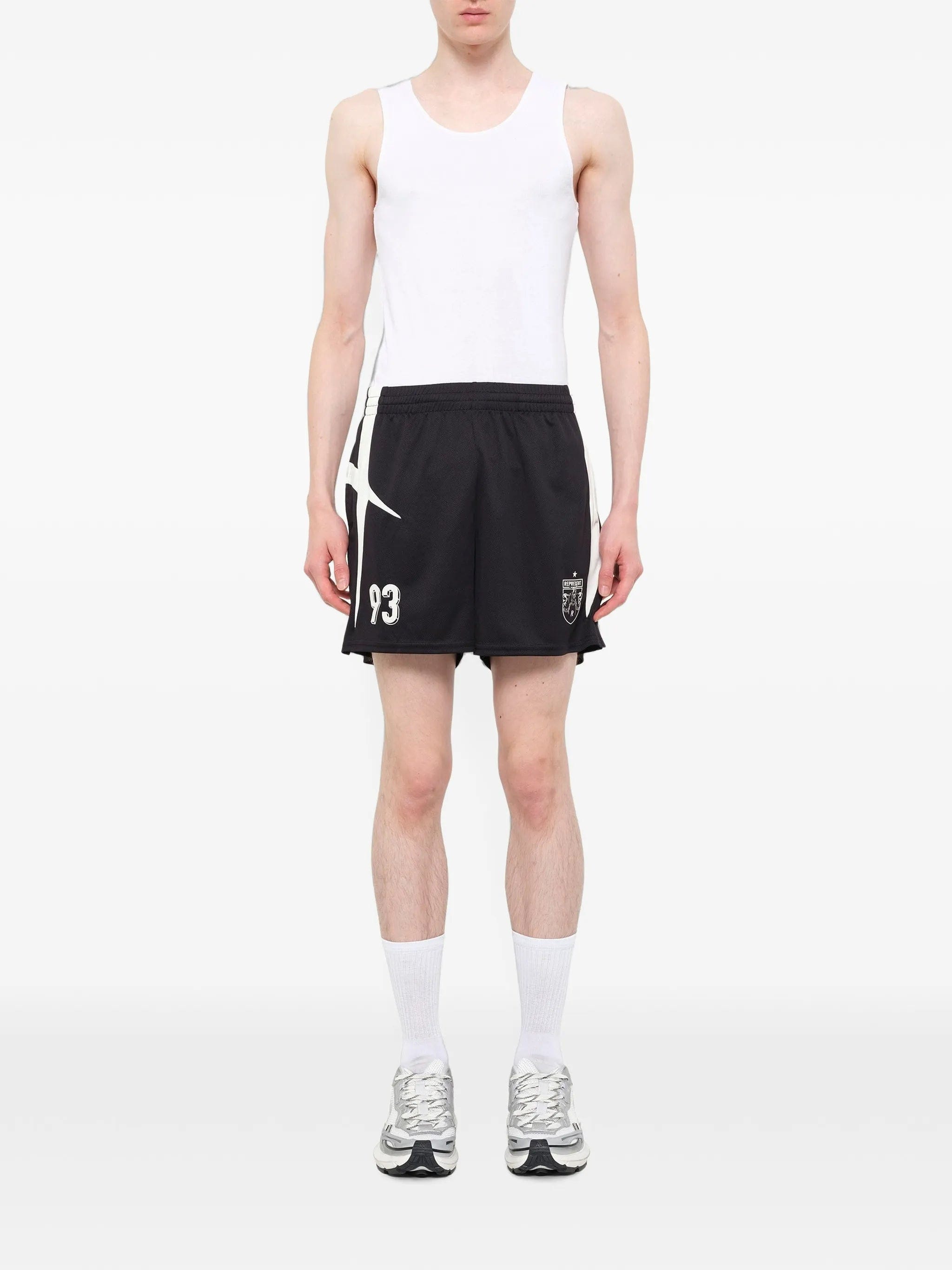Represent Star Football panelled shorts