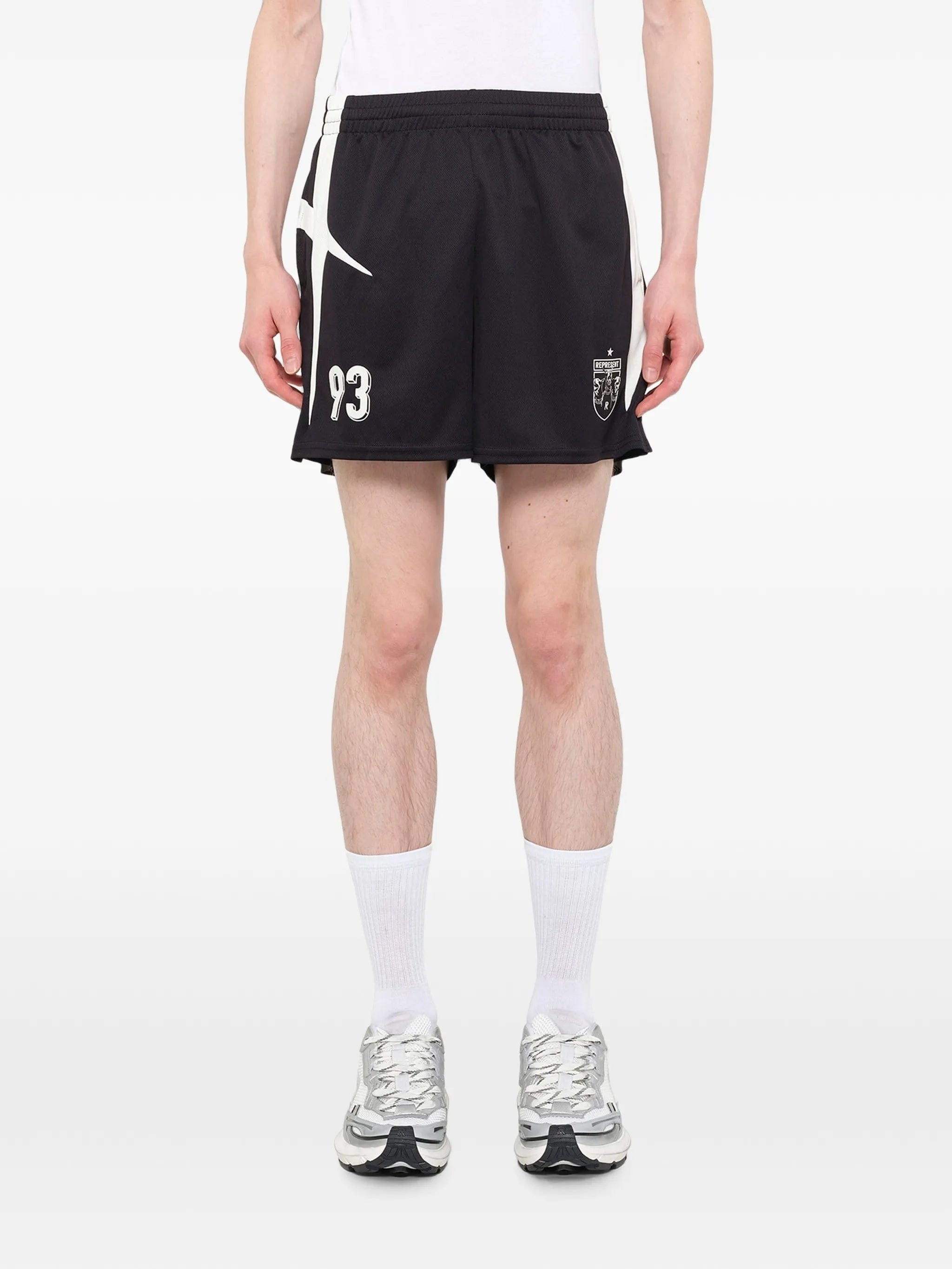 Represent Star Football panelled shorts