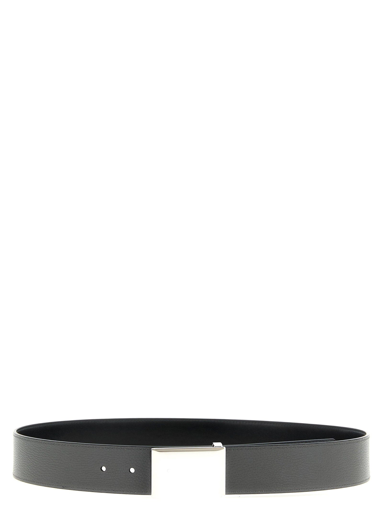 Givenchy Reversible Calf Leather Belt — Black