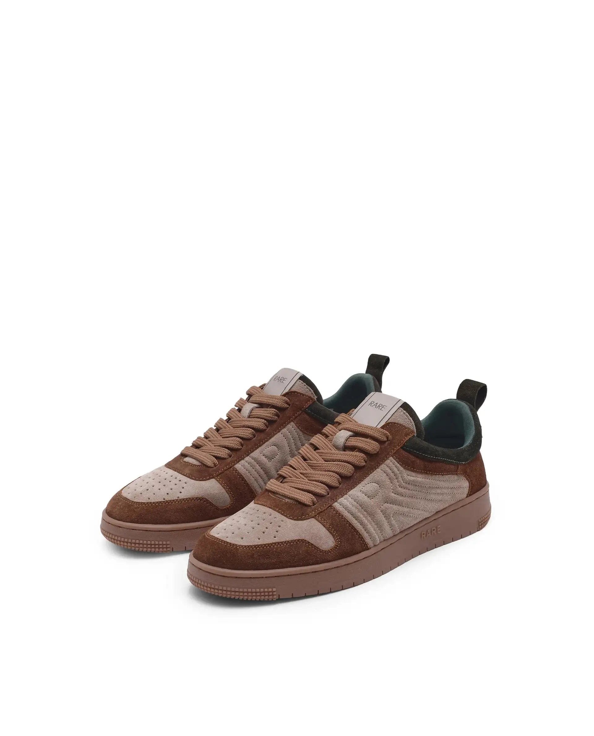 RAREZ Rare Rabbit Men's Banes Beige /Tan Genuine Suede Leather Low - Top Lace Up Sneaker Shoes