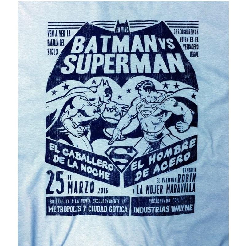 Funko DC Universe Pop! Tees Batman vs. Superman Light Blue - Large