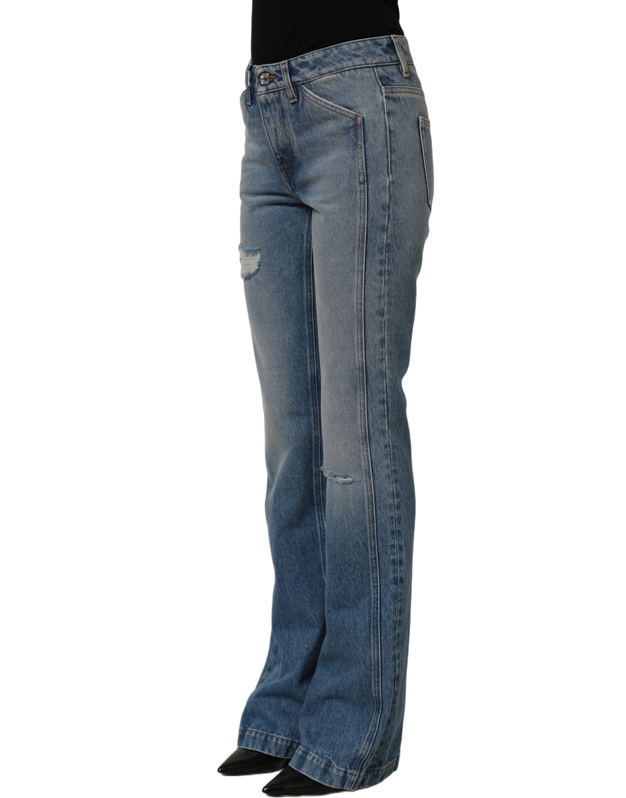 Dolce & Gabbana Cotton Boot Cut Trouser Women's Jeans