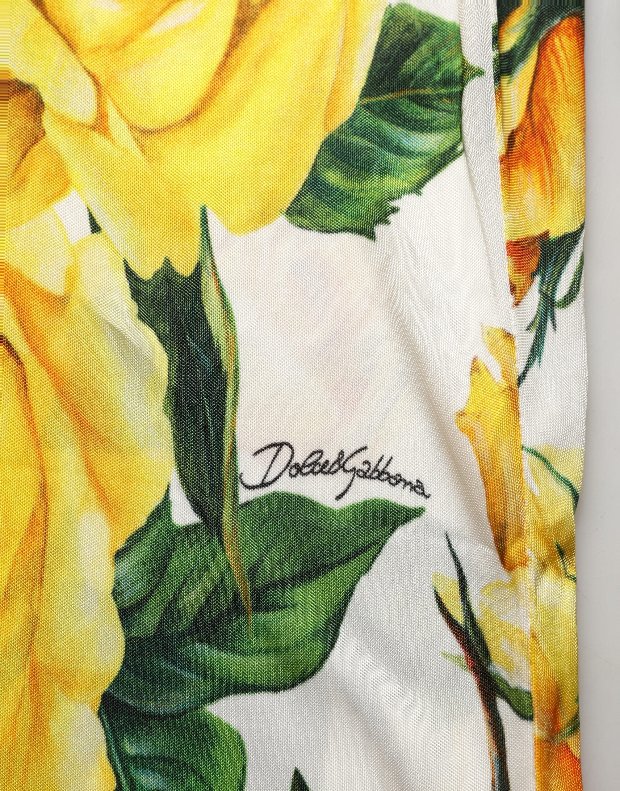 Dolce & Gabbana Floral High Waist Straight Women's Pants