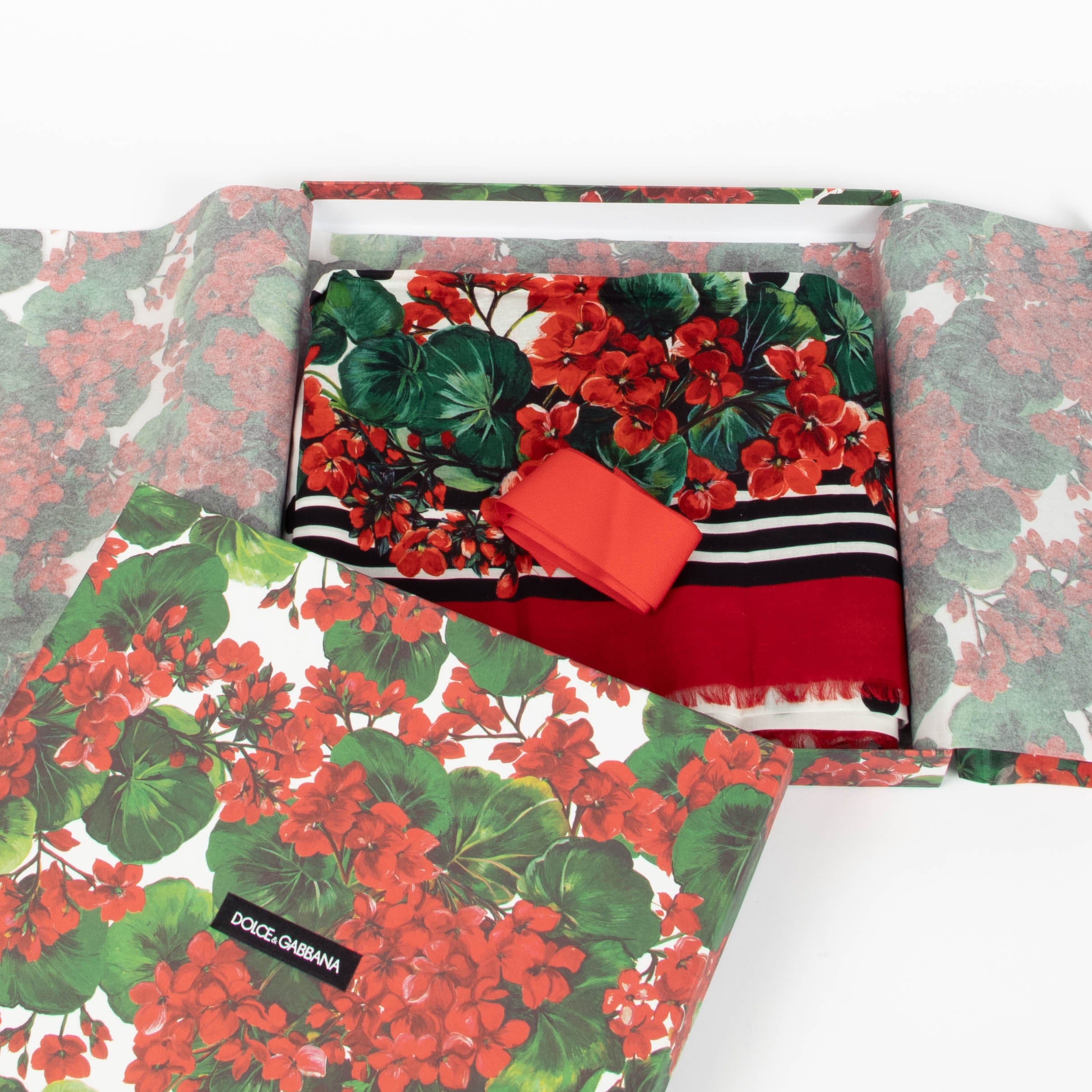 Dolce & Gabbana Polka Dot Floral Cotton Pareo Sarong