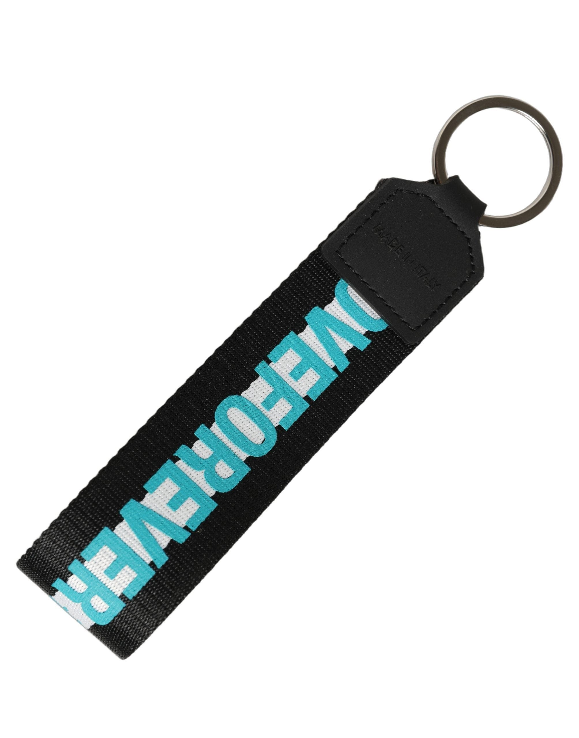 Dolce & Gabbana Multicolor Logo Polyester Brass Holder Keychain Women's Keyring
