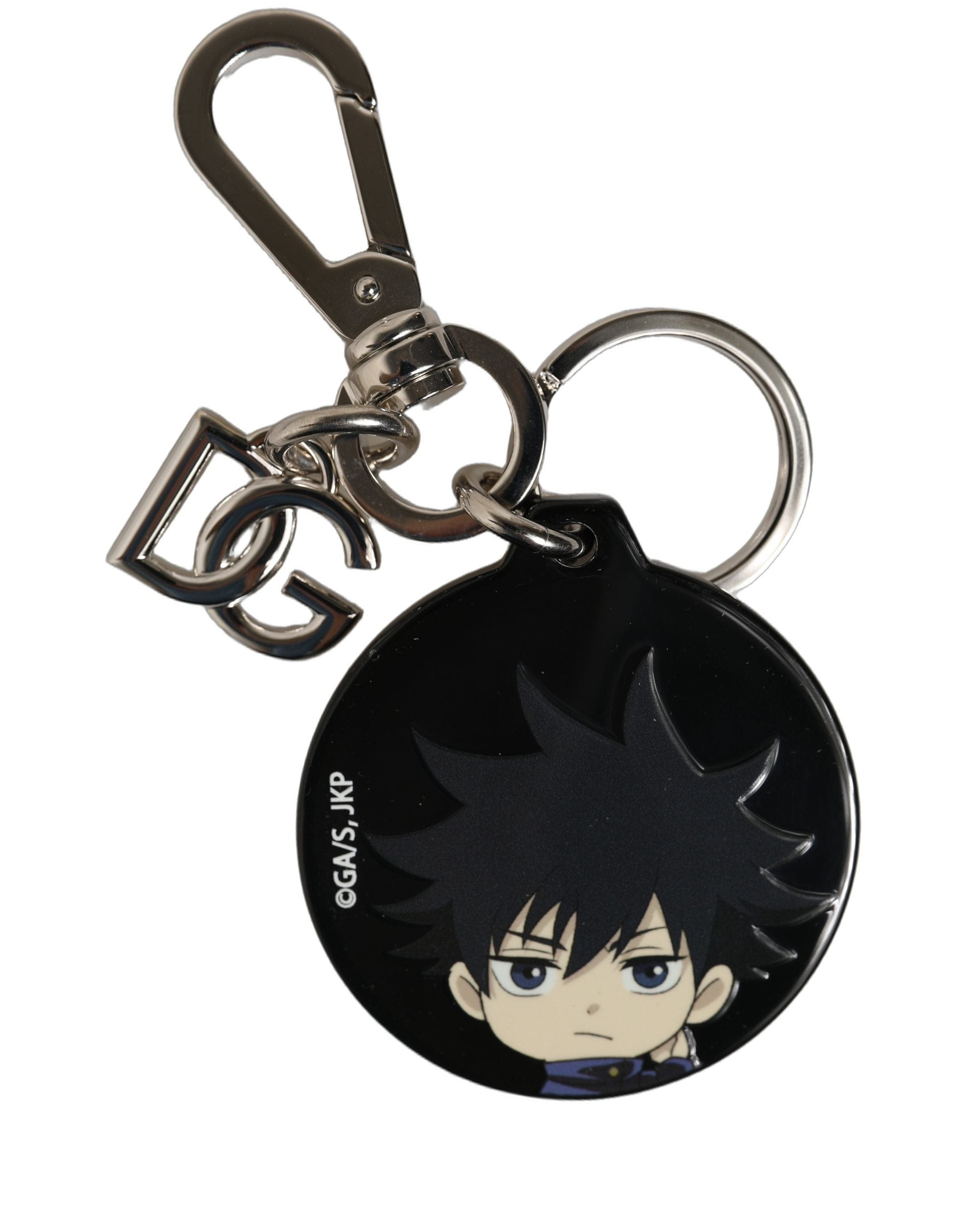 Dolce & Gabbana Black Fushiguro Megumi Charm Metal Keychain Women's Keyring