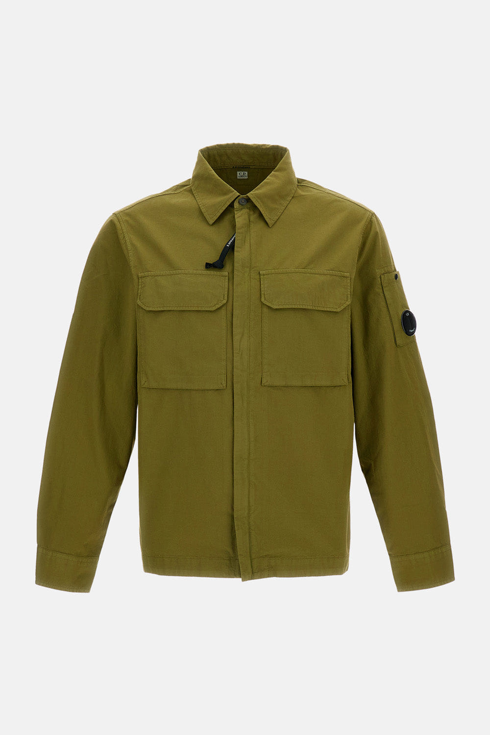 C.P. Company GIACCA/CAMICIA CON ZIP IN GABARDINE ORGANICO