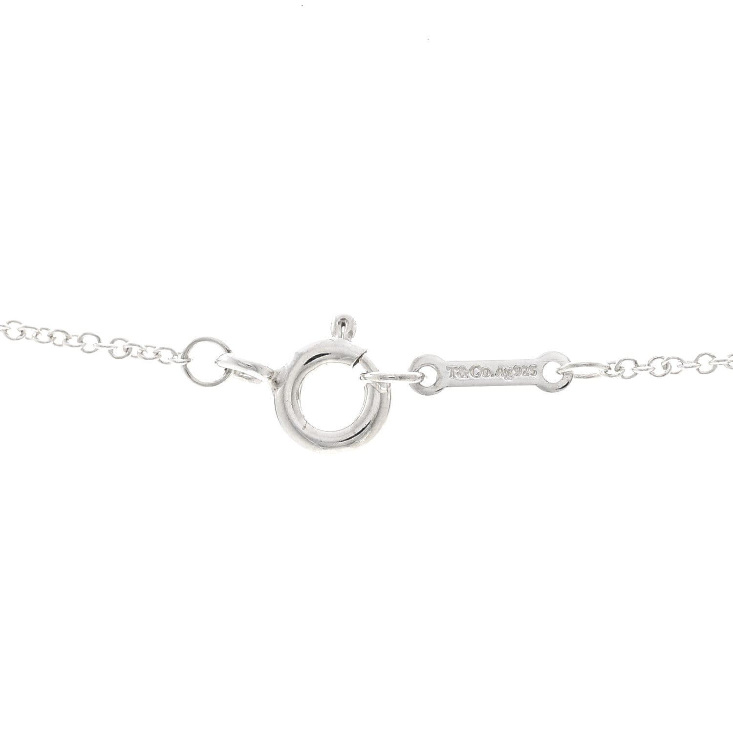 Tiffany Sterling Silver Paloma Picasso Olive Leaf Heart Pendant Necklace
