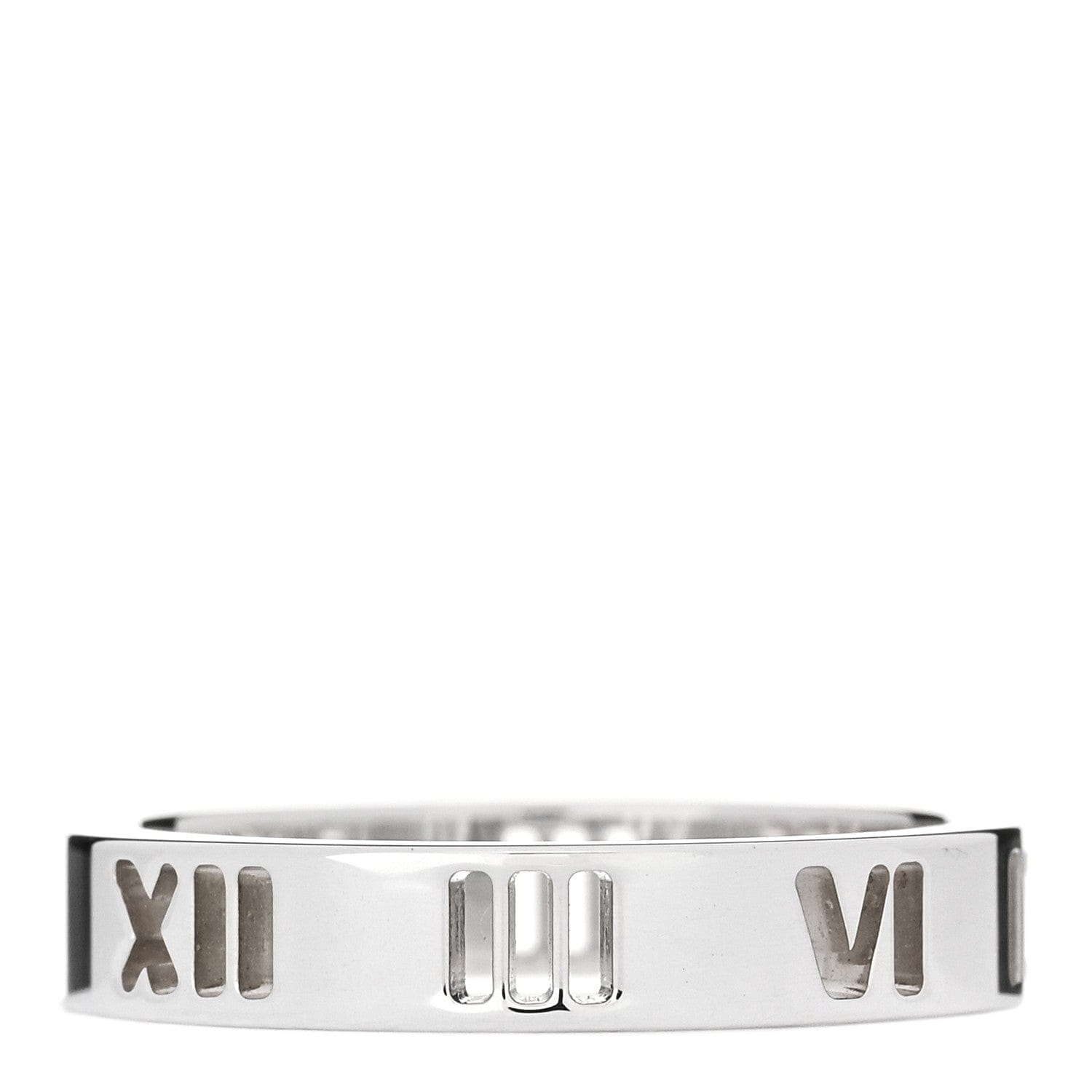 Tiffany Sterling Silver Narrow Atlas Pierced Ring 50 5.25