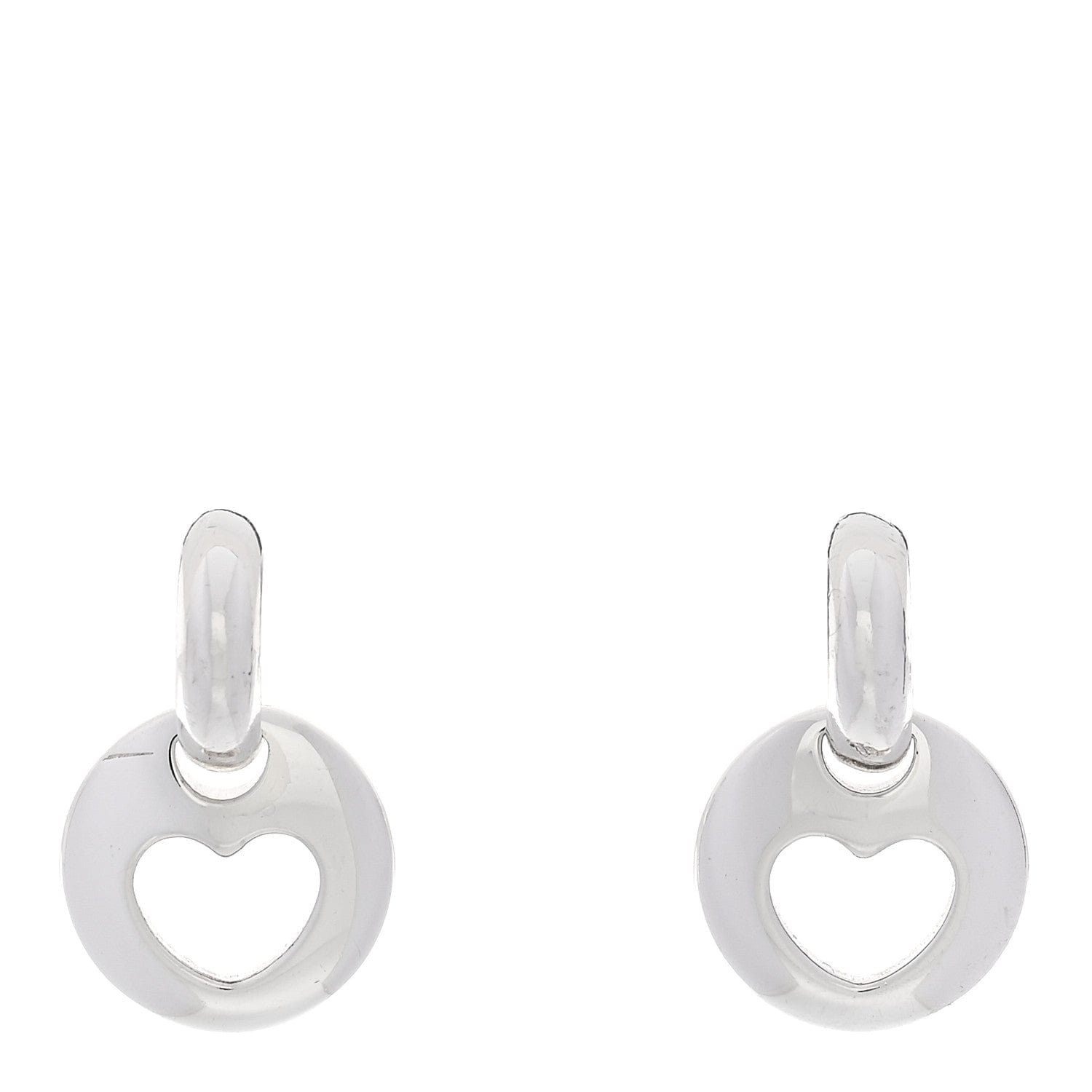 Tiffany Sterling Silver Heart Stencil Earrings