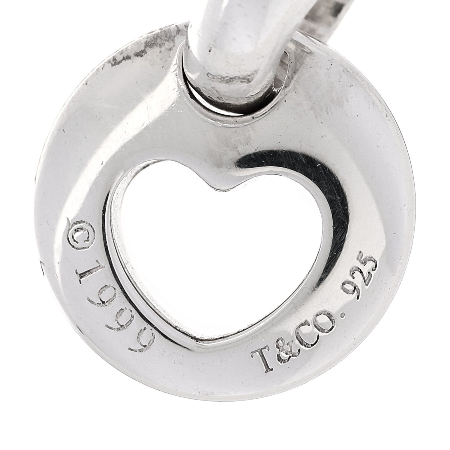 Tiffany Sterling Silver Heart Stencil Earrings