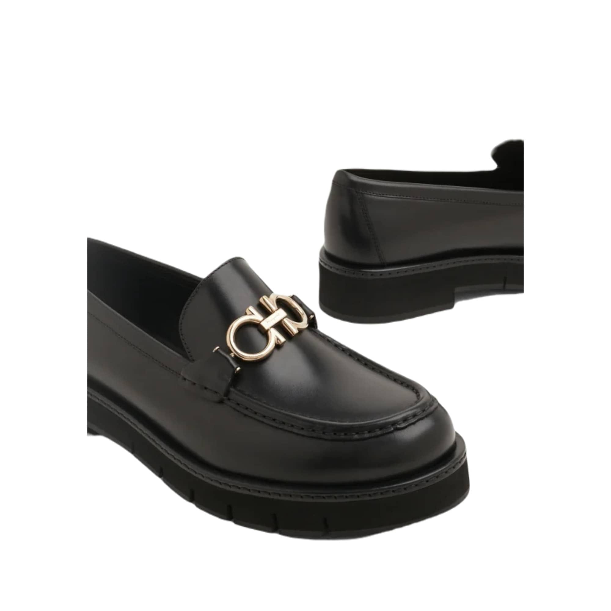 Ferragamo Rolo Chunky Leather Loafers