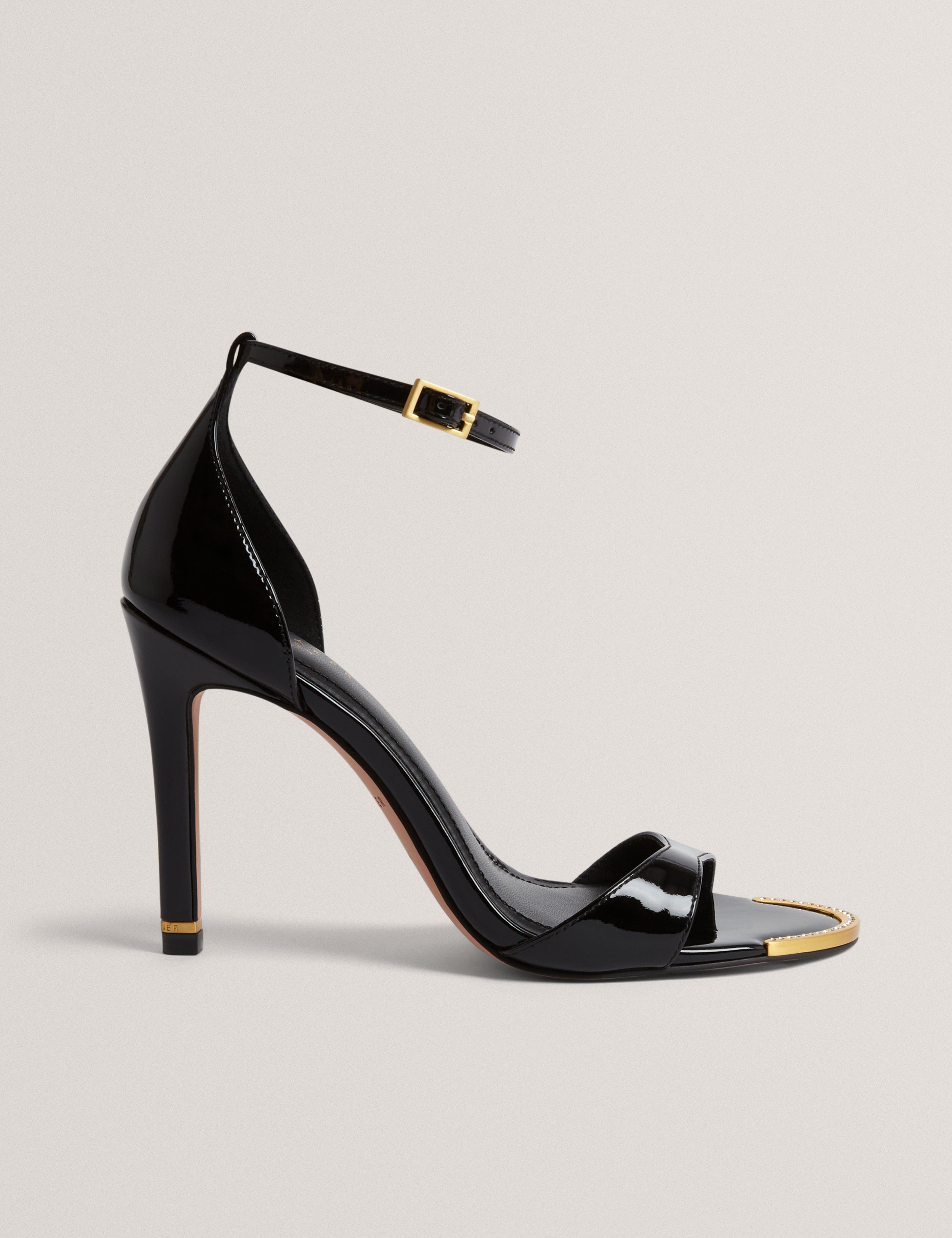 Ted Baker Helliy Leather Heeled Sandal Black