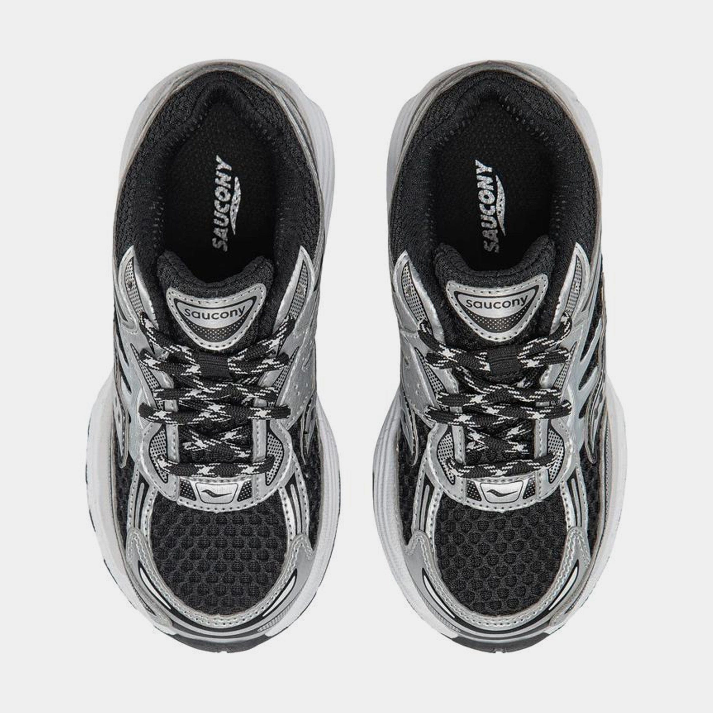 Saucony KIDS Omni 6 Preschool Running Shoes (Black/Silver)