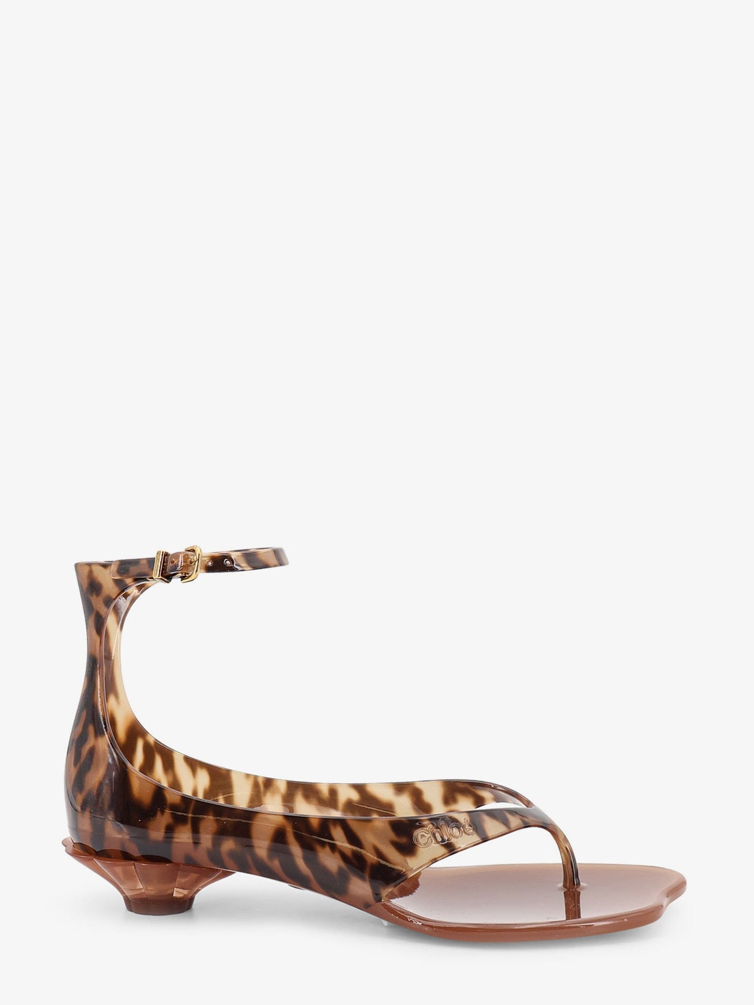 Chloe Jelly TPU sandals with animal print