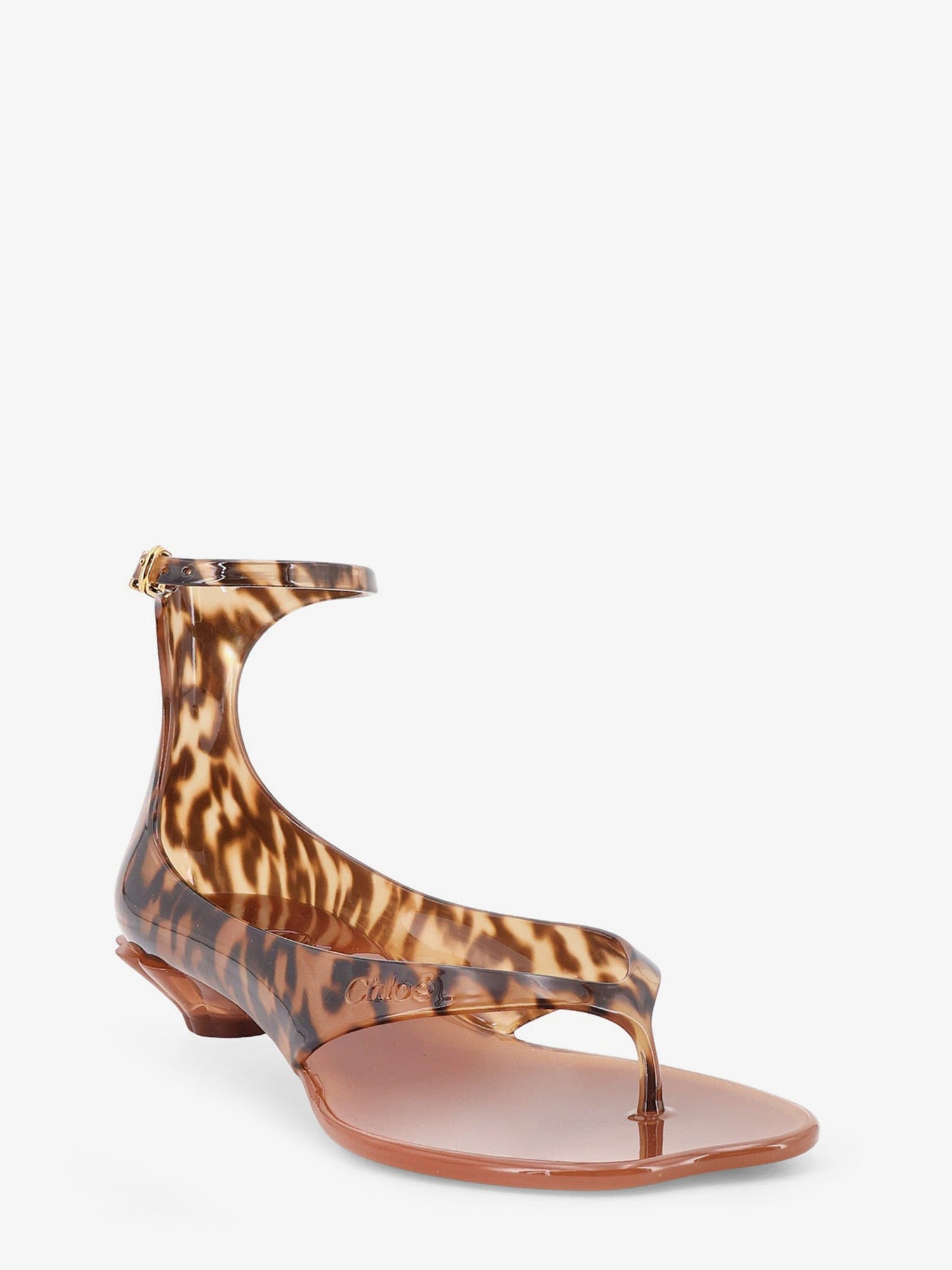 Chloe Jelly TPU sandals with animal print