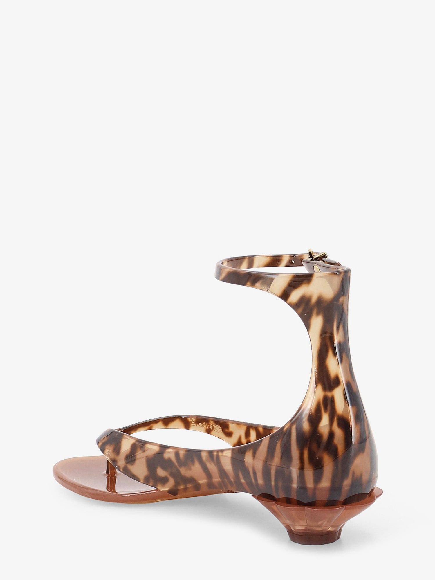 Chloe Jelly TPU sandals with animal print