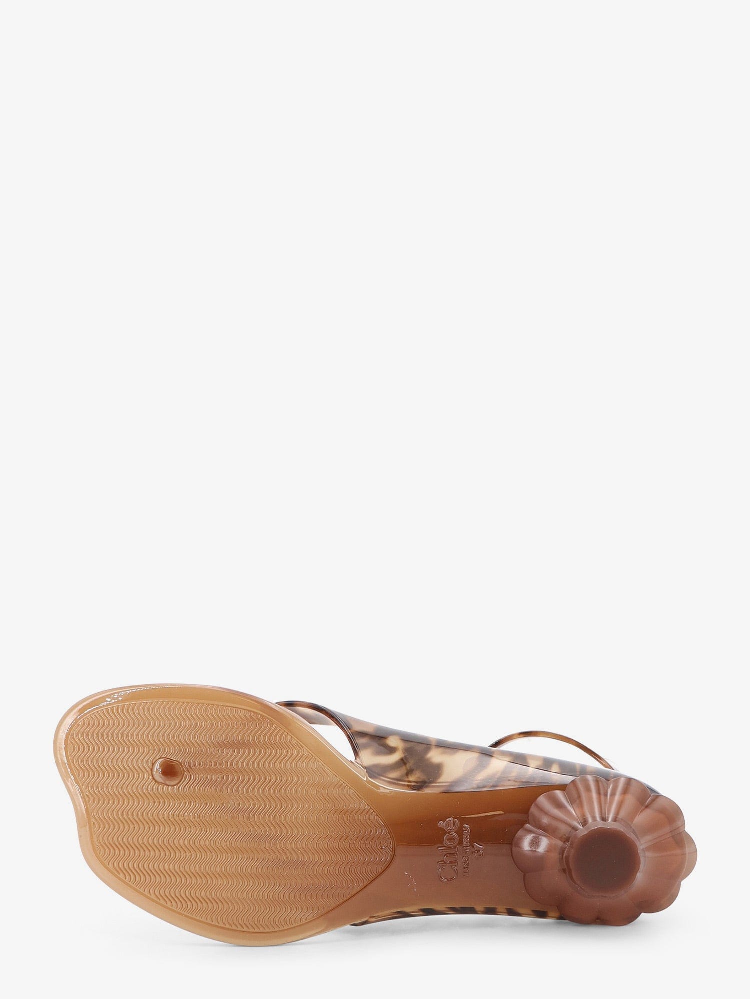 Chloe Jelly TPU sandals with animal print