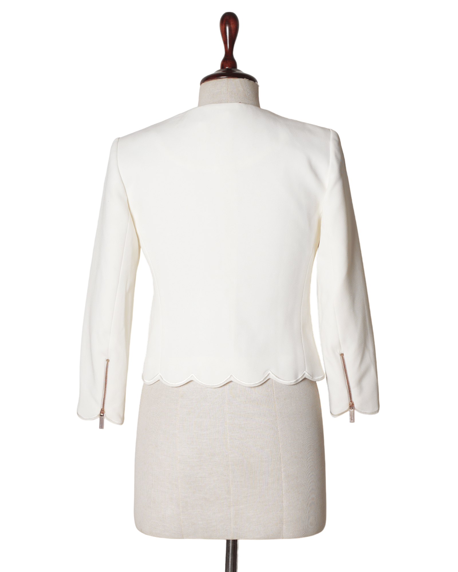 Ted Baker New Ted Baker White Scallope Crepe Jacket
