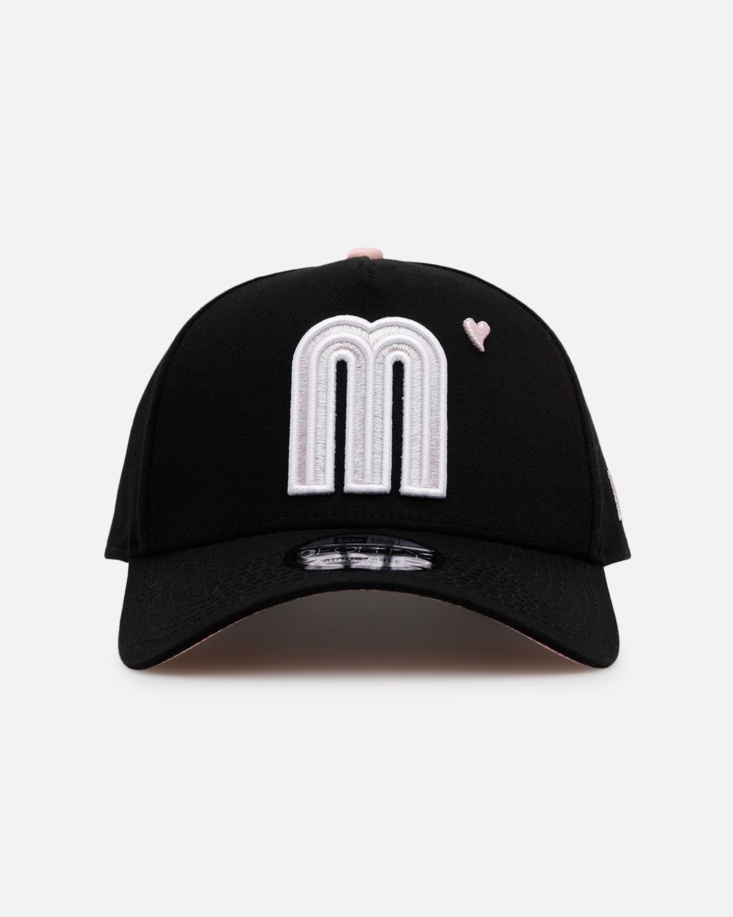 New Era Mexico National Baseball Team Pink Satin Hearts 2.0 9FORTY A - Frame Snapback Black/Pink