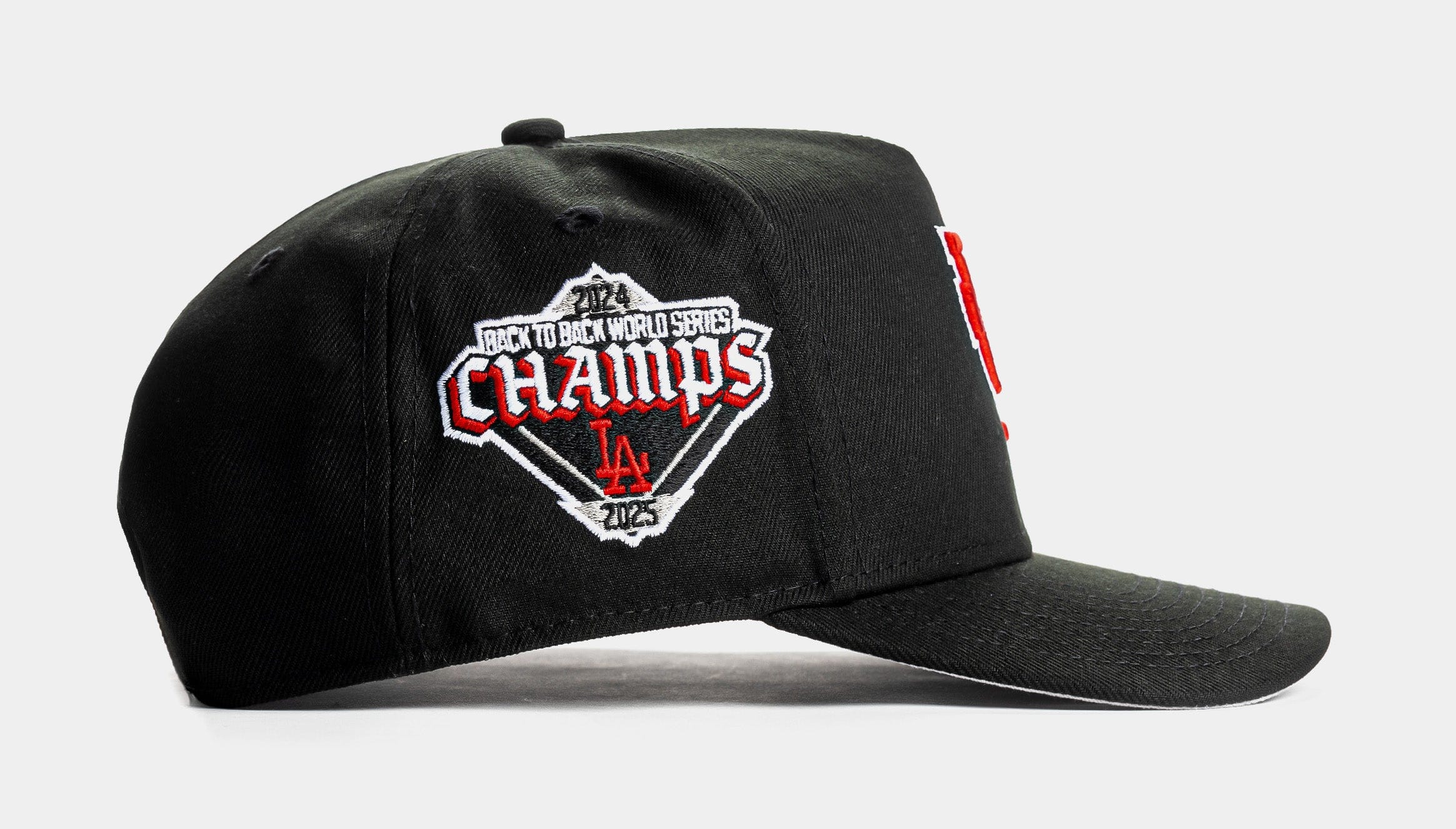 NEW ERA Shoe Palace Exclusive Los Angeles Dodgers Black Red 9Fifty AF Snapback Mens Hat (Black/Red)
