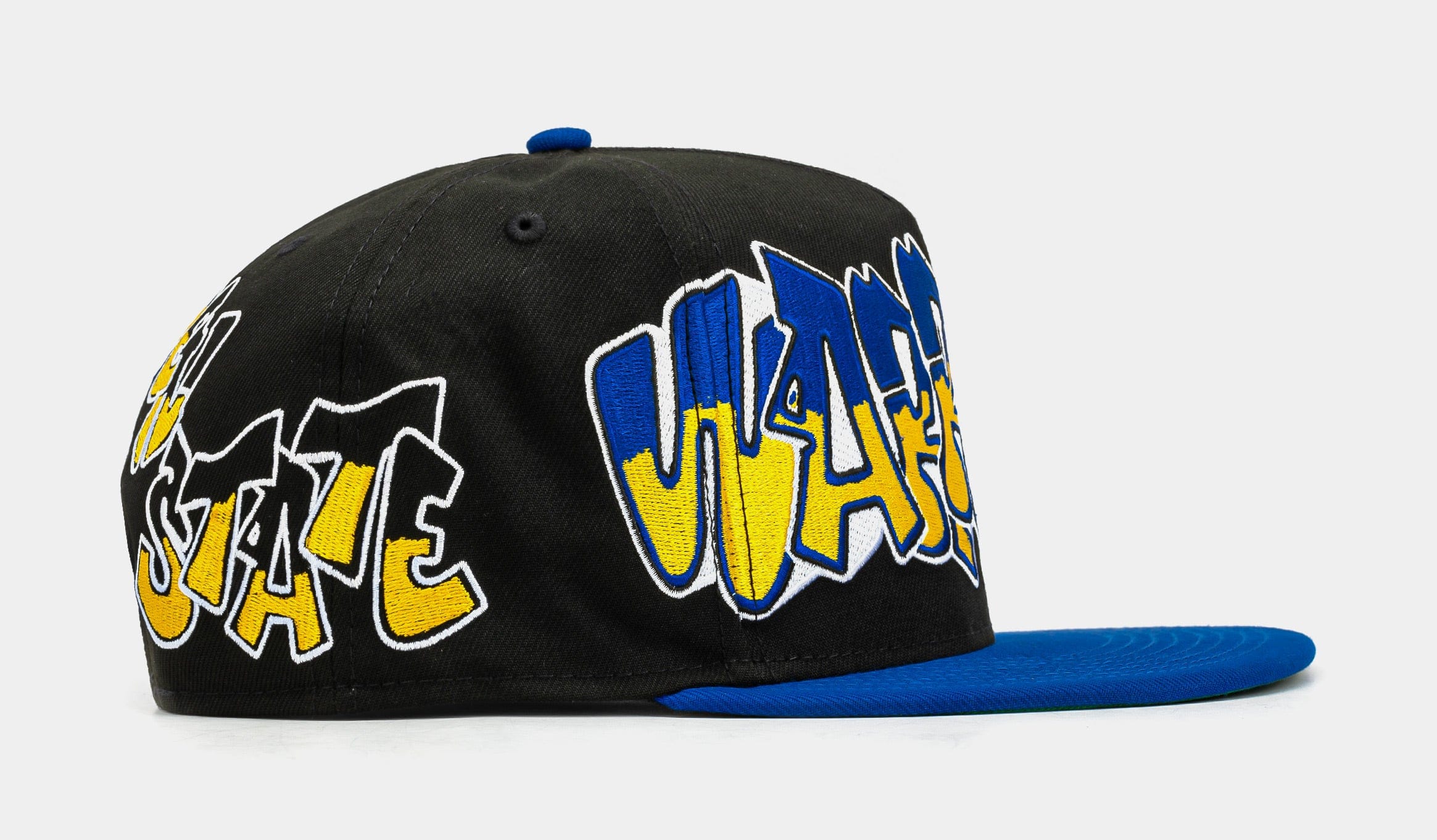 NEW ERA Shoe Palace x New Era NBA 90s Graffiti Exclusive Golden State Warriors 950AF Snapback Mens Hat (Black/Yellow)