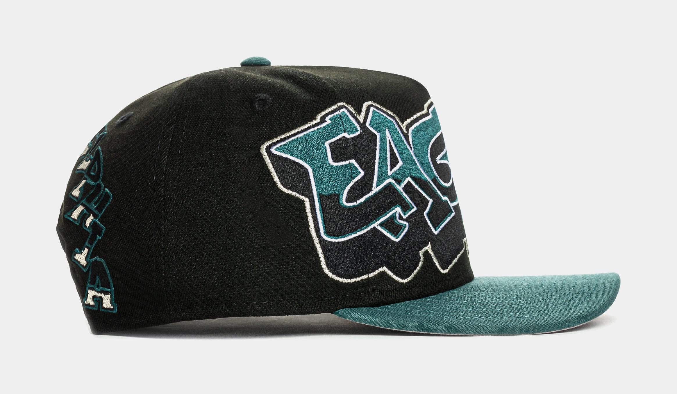 NEW ERA Shoe Palace x New Era NFL 90s Graffiti Exclusive Philadelphia Eagles Snapback Mens Hat (Black/Green)