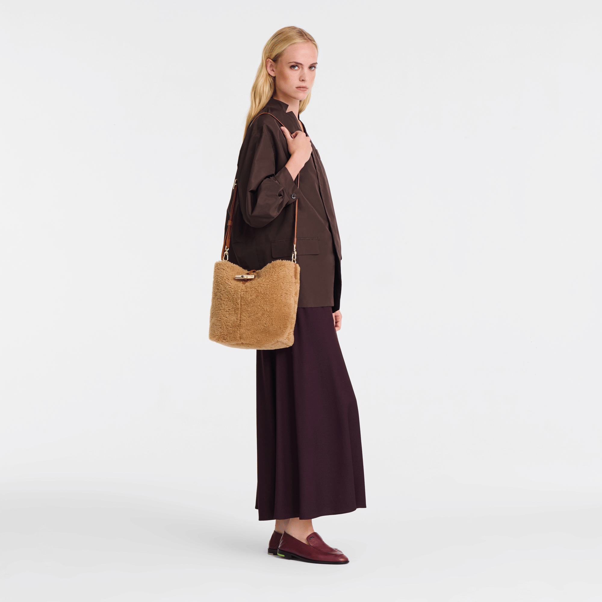 Long Champ Longchamp Le Roseau Crossbody bag Camel