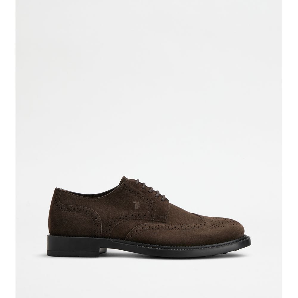 Tod's Tods Lace - Ups In Suede Brown Mens