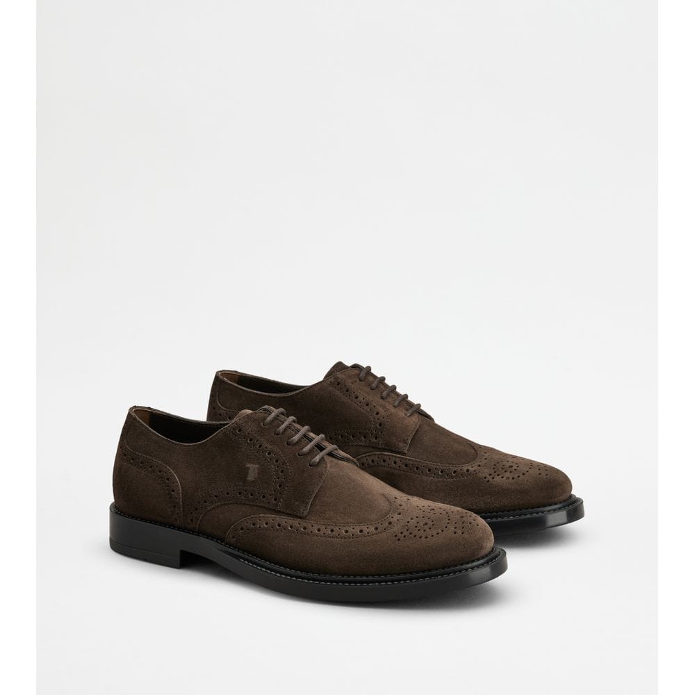 Tod's Tods Lace - Ups In Suede Brown Mens